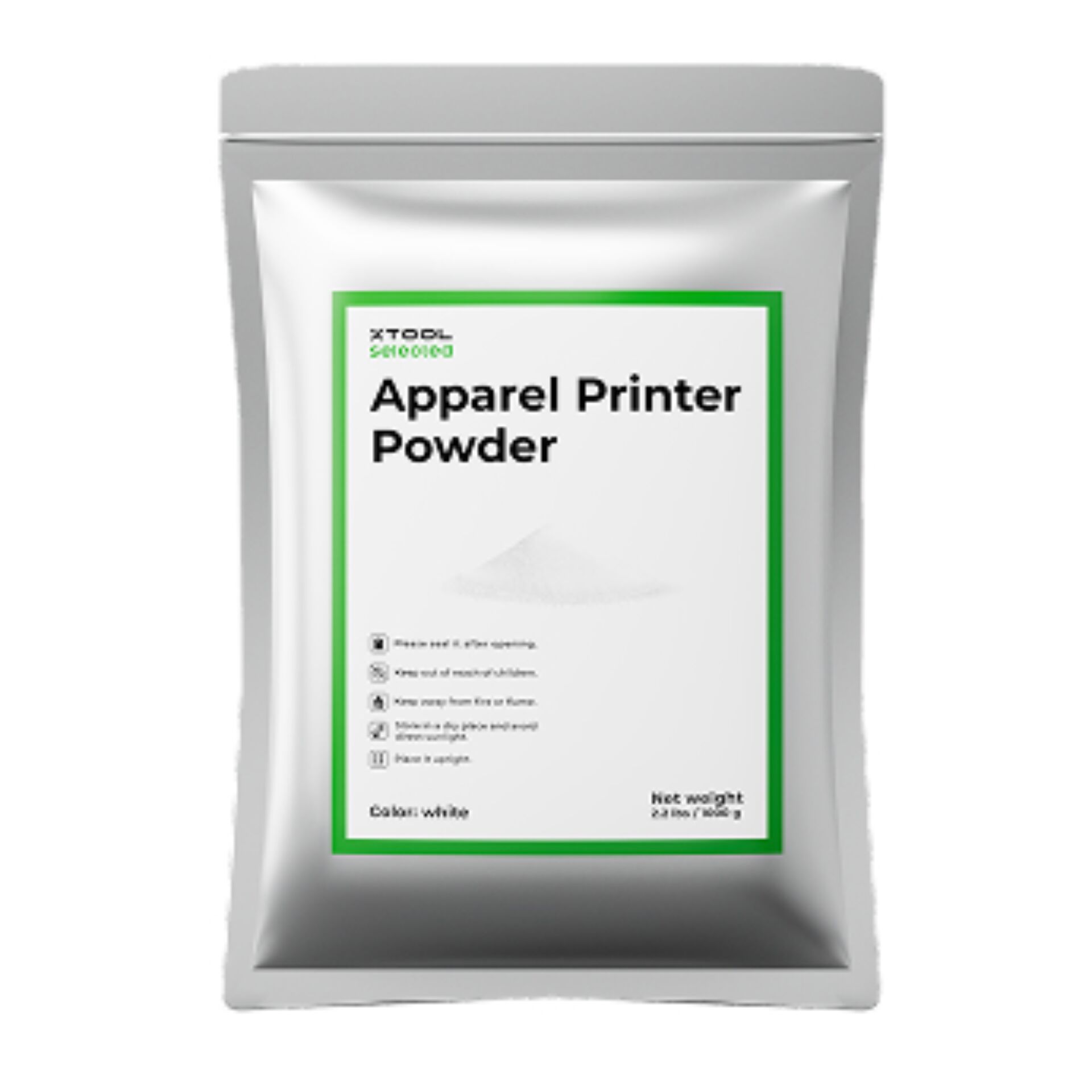 Apparel Printer Powder, Powder, Dry powder, White color, Packaging bag