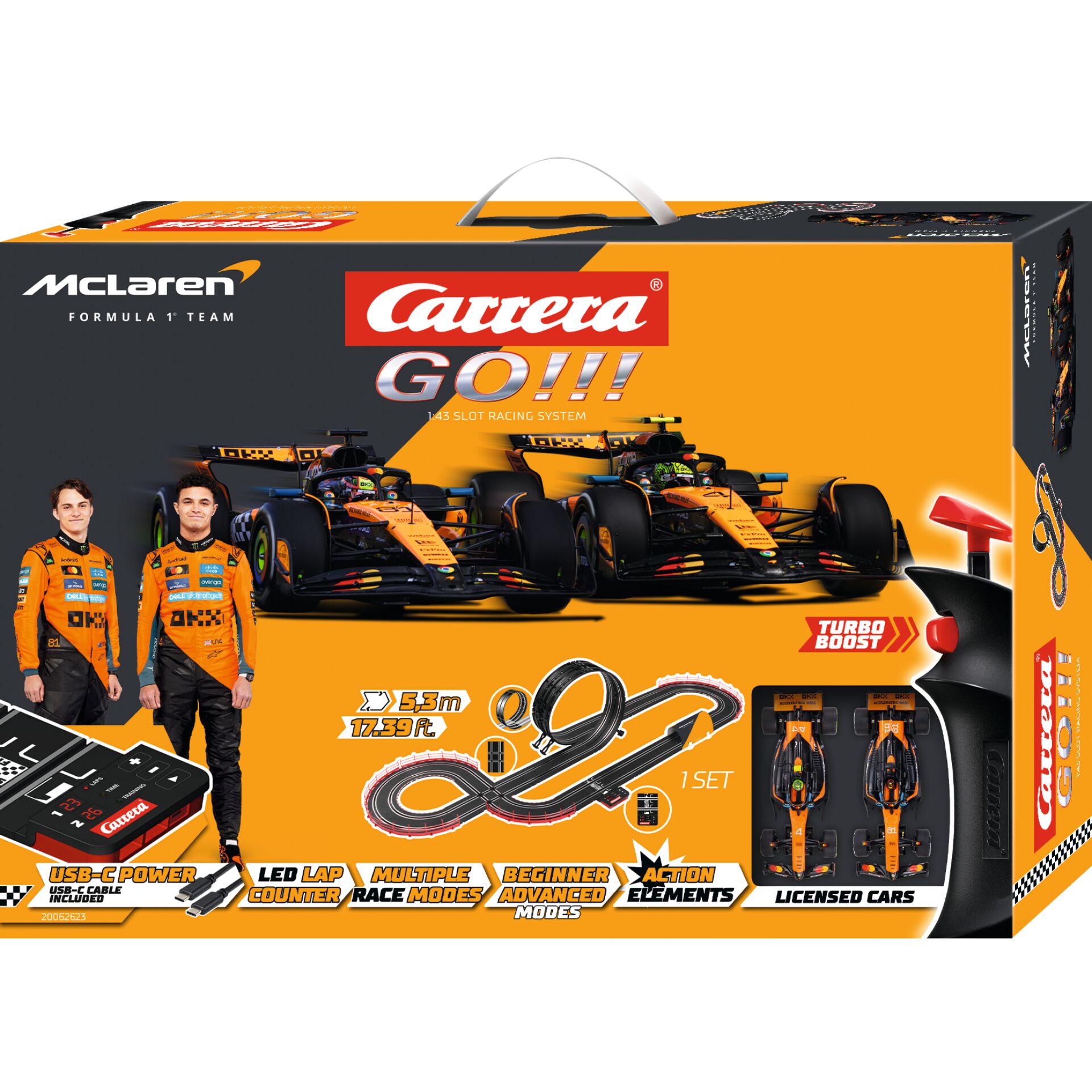 Rennauto-Set,  Carrera Go, Fahrzeugset, Rennwagen, Spielzeugbox
