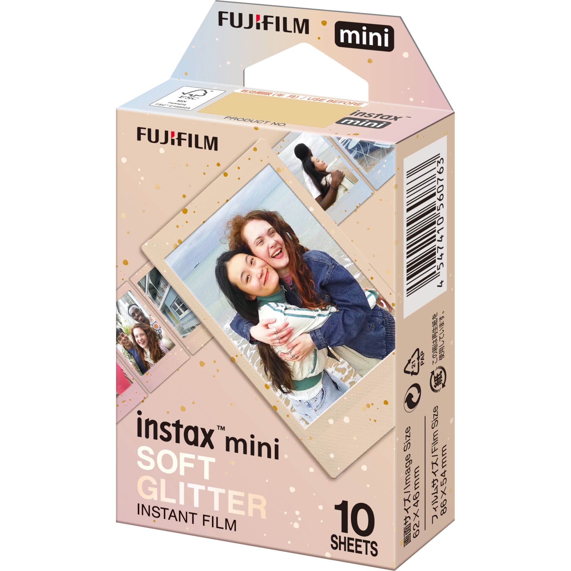 instax mini, soft glitter, Sofortbildfilm, 10 Blätter, Kamera Zubehör