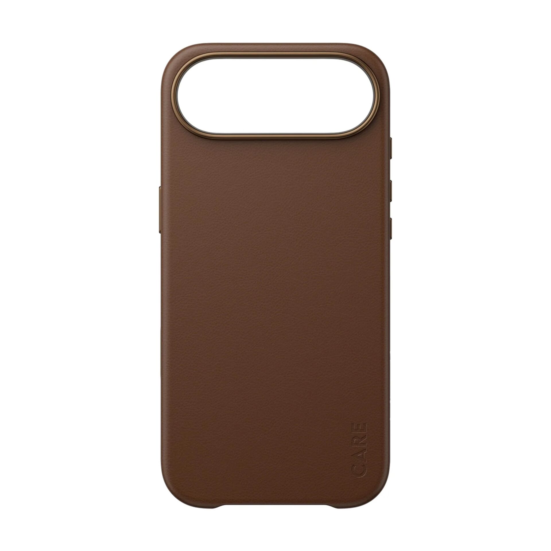 handyhülle, braun, leder, clip-on design, kameraausschnitt