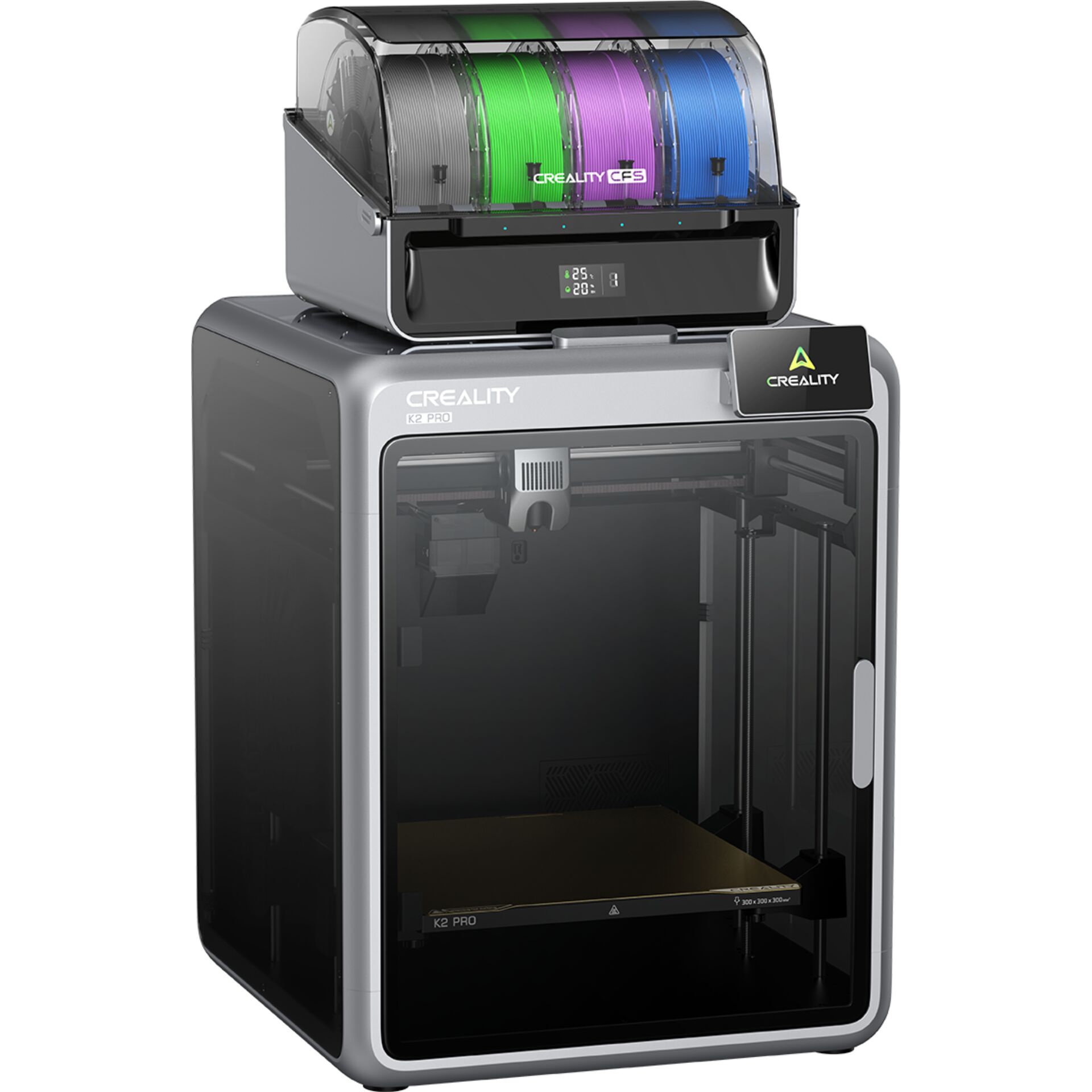 3D-Drucker, K2 Pro, Creality, Filament-Spule, Multicolor-Spulenhalter, 3D-Drucker, Creality, K2 Pro, Filament-Spule, Harz-/Filamentdrucker-Set