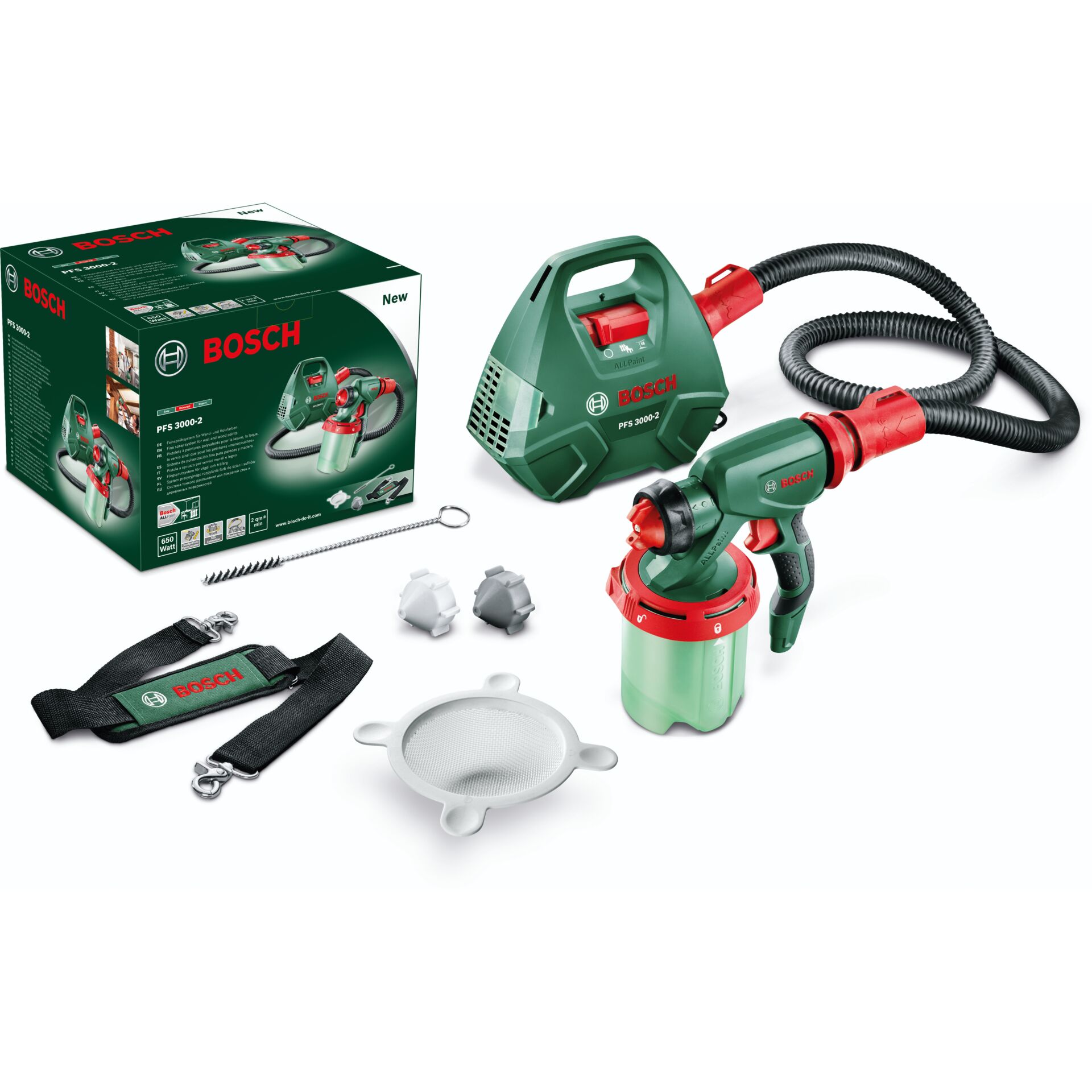 Pistol spray, Sprühpistole, Reinigungsset, Stoff?, Bosch