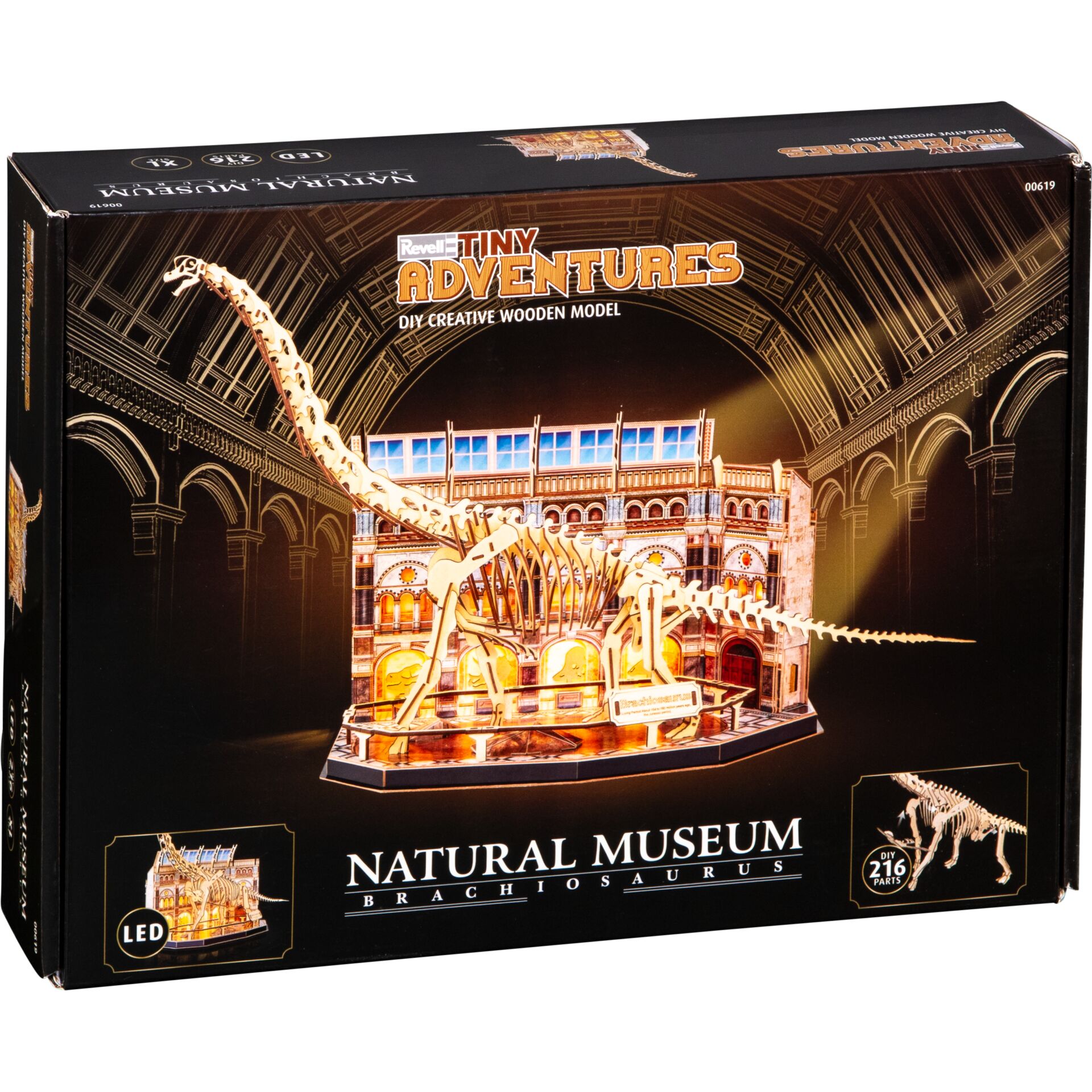 DIY-Modell, Tiny Adventures, Naturmuseum, Brachiosaurus, LED-Beleuchtung