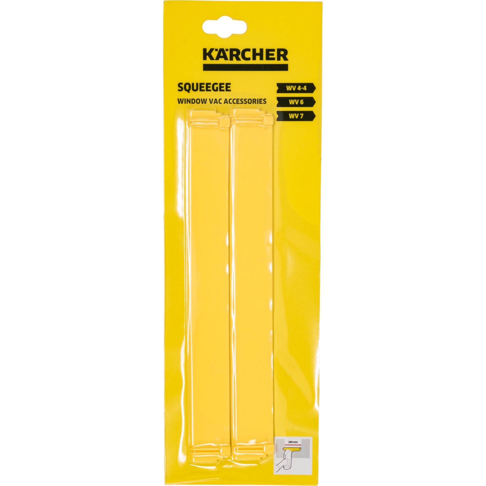 Squeegee, Fensterreiniger, Vakuumzubehör, Lamellenkern, Gelb