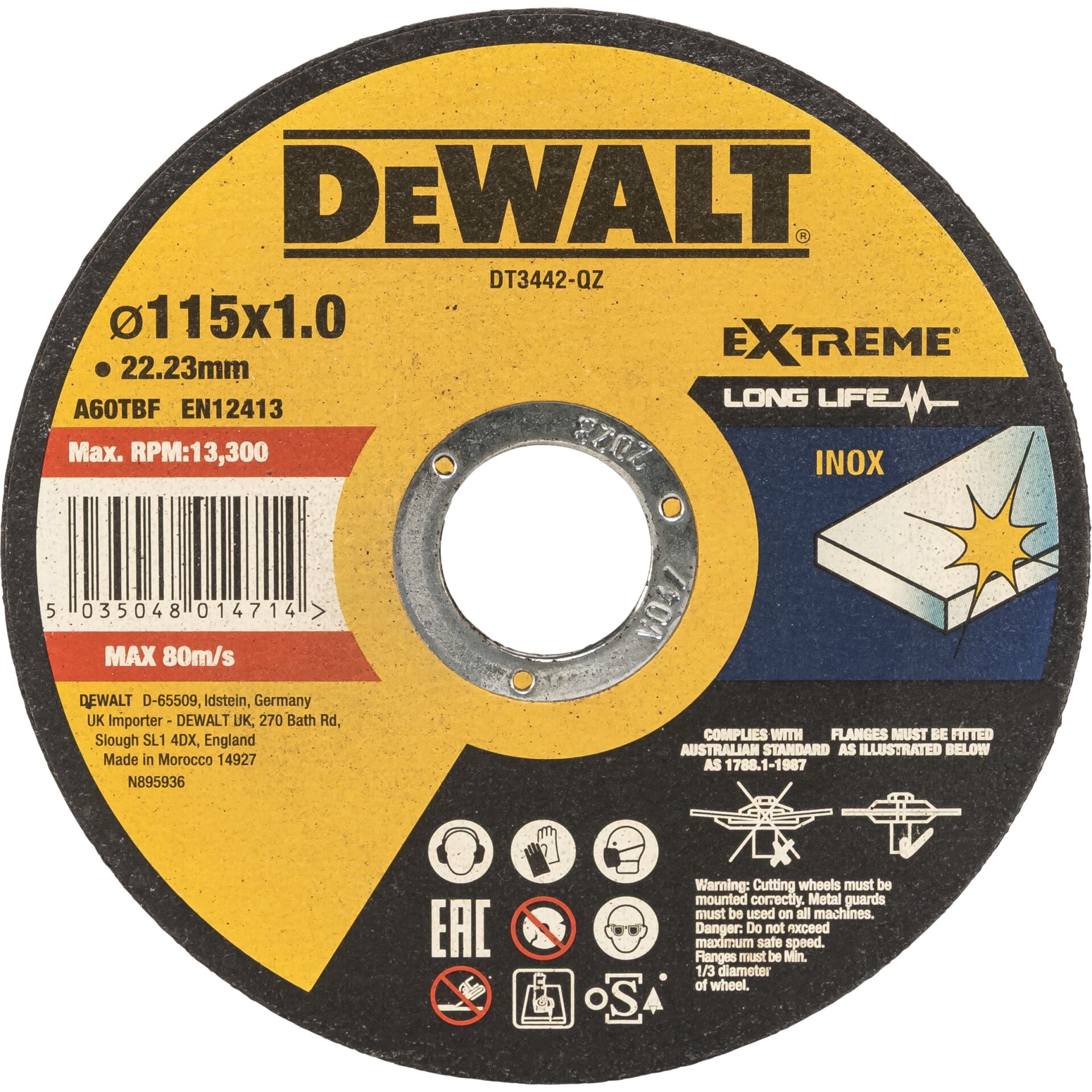 Schleifscheibe, Schleifrad, Metall, Inox, DEWALT
