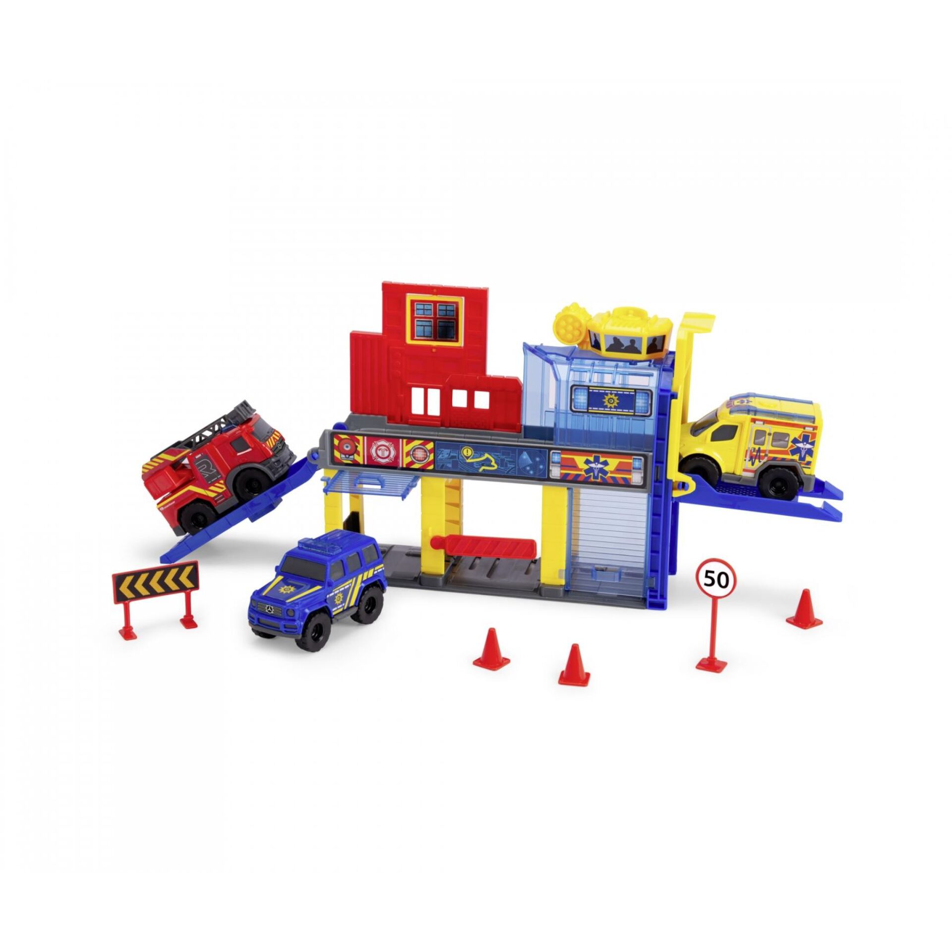 Spielzeugauto, Feuerwehr, Kletterbahn, Verkehrsmanagement, Halterung