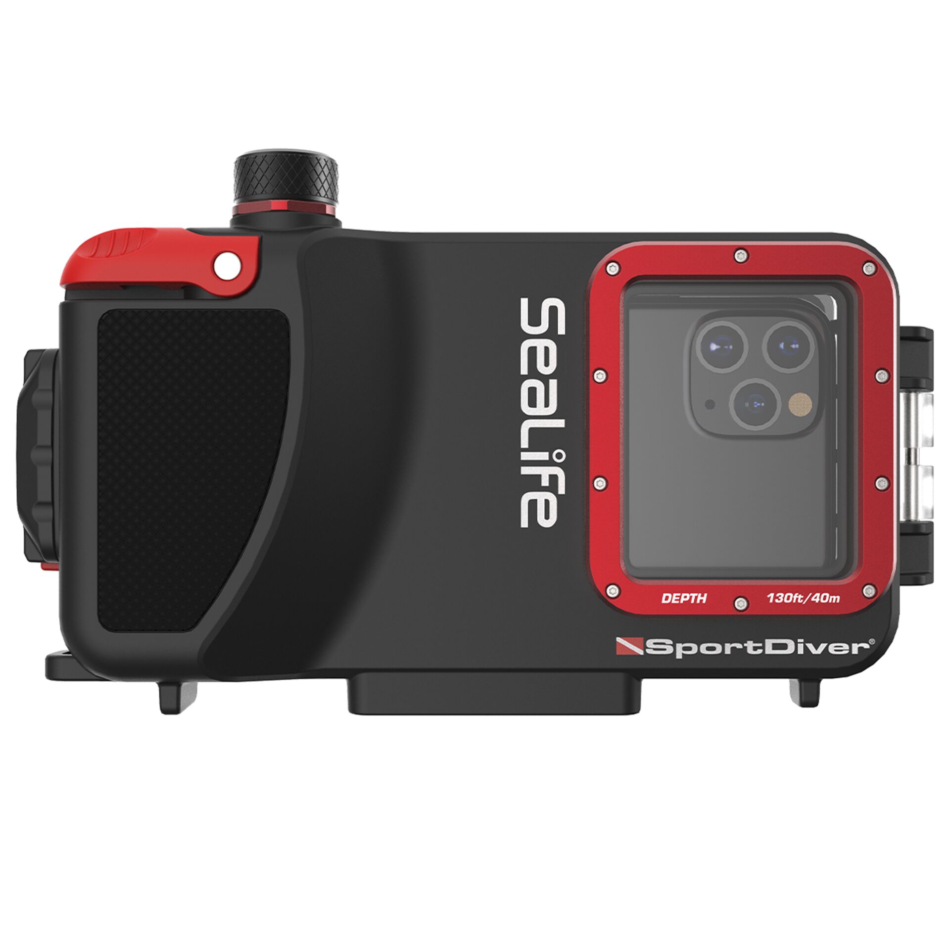 Tauchgehäuse, SportDiver, Kamera-Gehäuse, Rot-schwarz, Unterwasser-Aufnahme