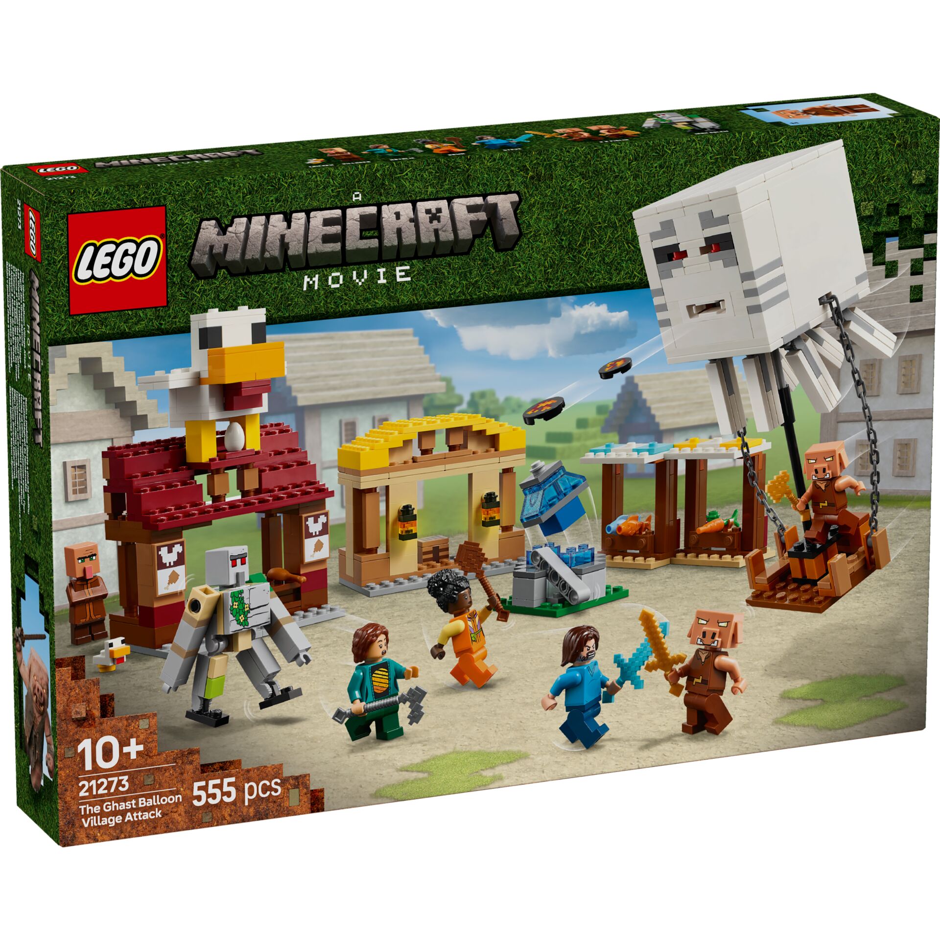 Lego, Minecraft, Bauspiel, Dorfangriff, 555 Teile
