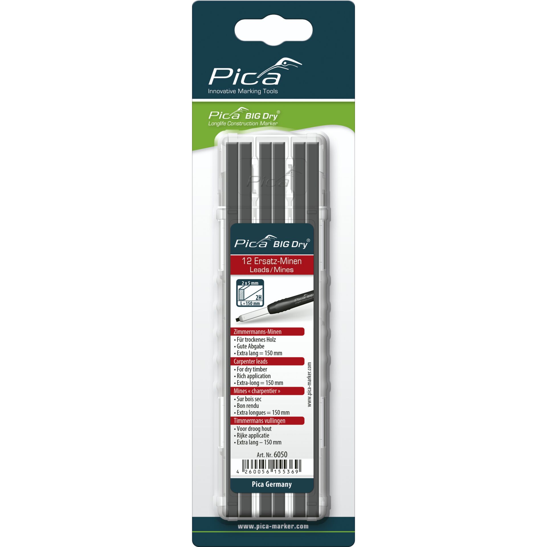 Pica BIG DRY Refills Carpenter  2H - SB