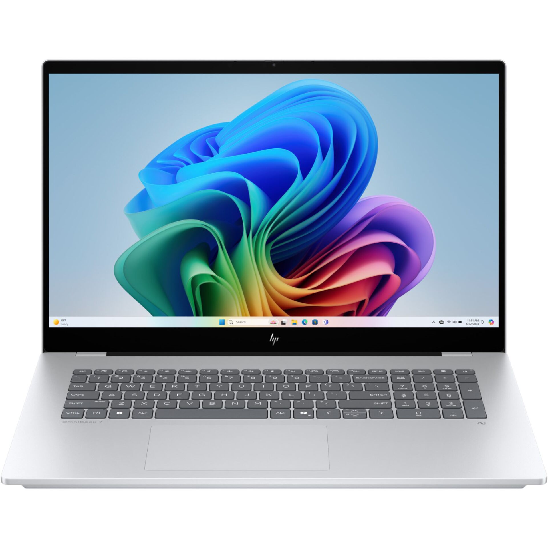 laptop, display, silber, Tastatur, Touchpad