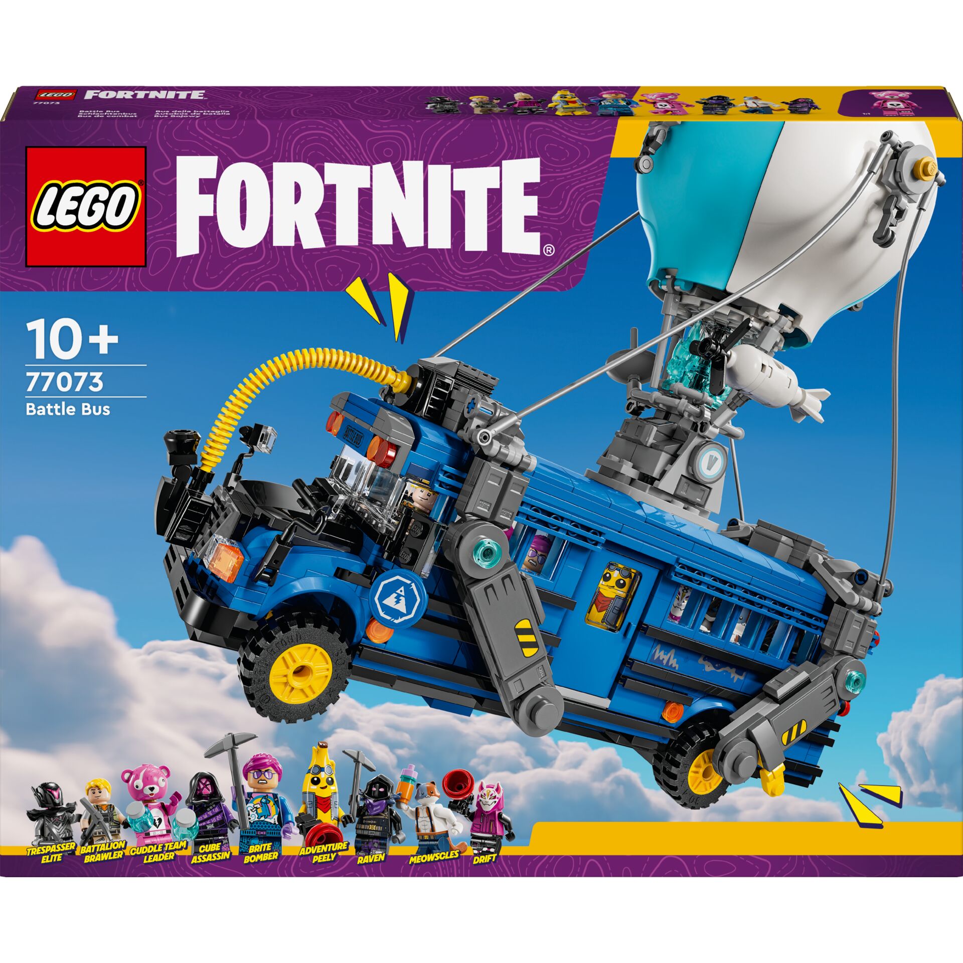 lego, fortnite, battle bus, blauer bus, bausatz