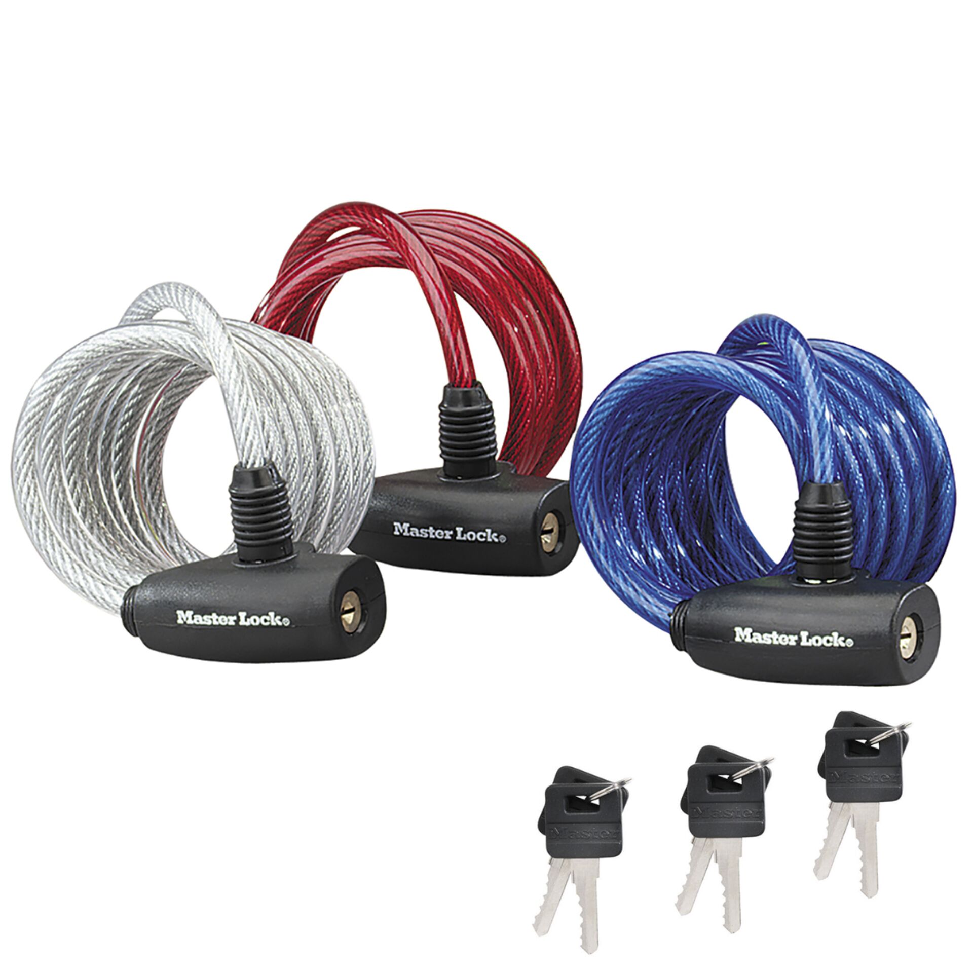 3x1 Master Lock 8mm  Cable Lock 8127EURTRI