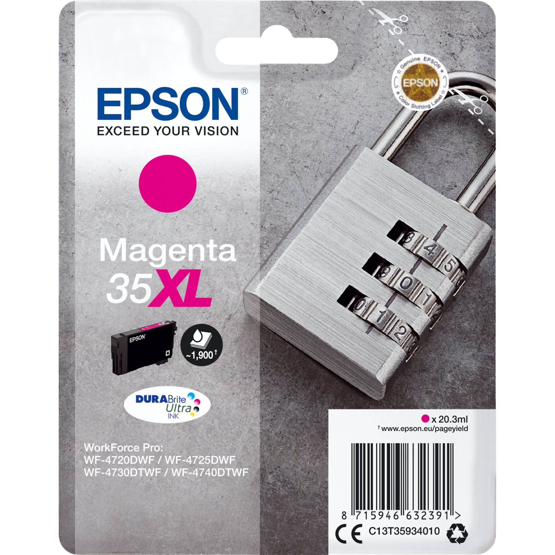Epson Tusz magenta  DURABrite Ultra Ink 35 XL T 3593