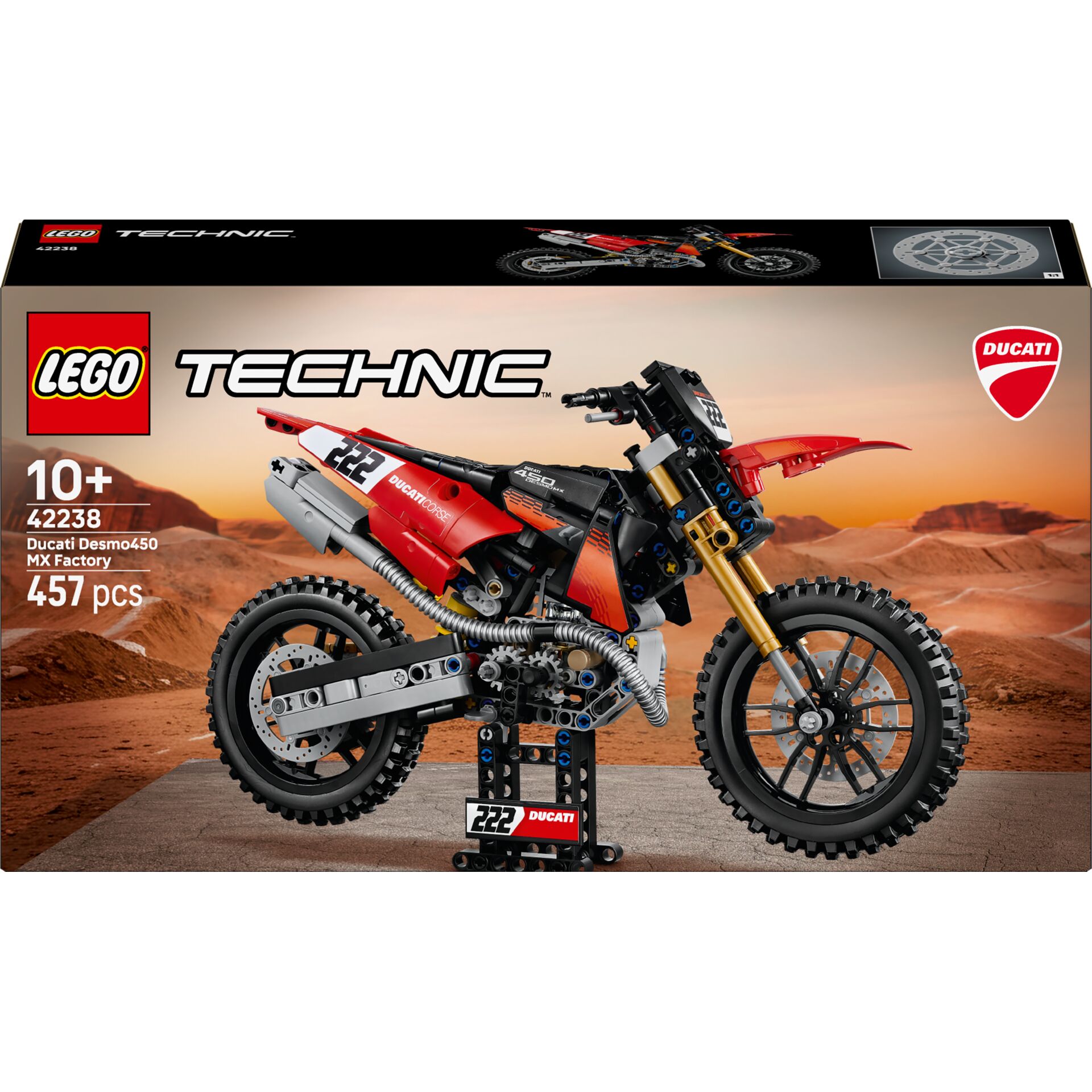 Lego Technic, Moto Cross, Ducati, Offroad bike, 457 pieces