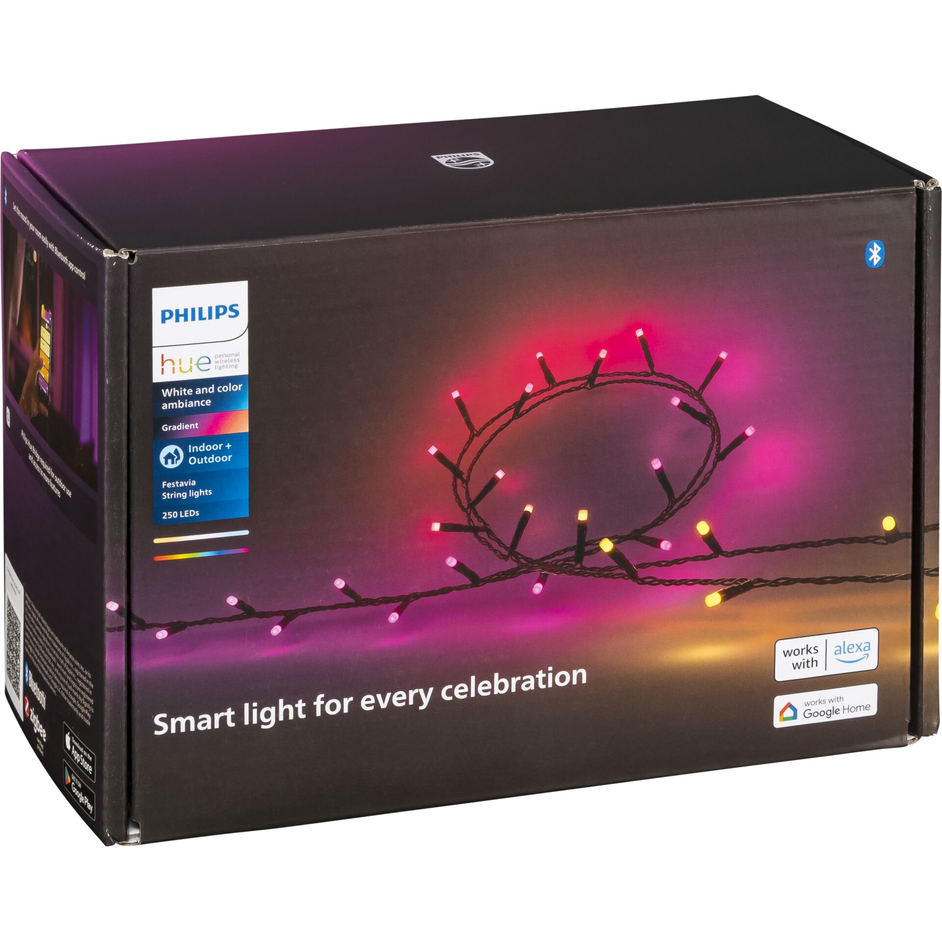 Lichterkette, LED, Außen- und Innenbereich, Farbschattierung, Smart-Home-kompatibel