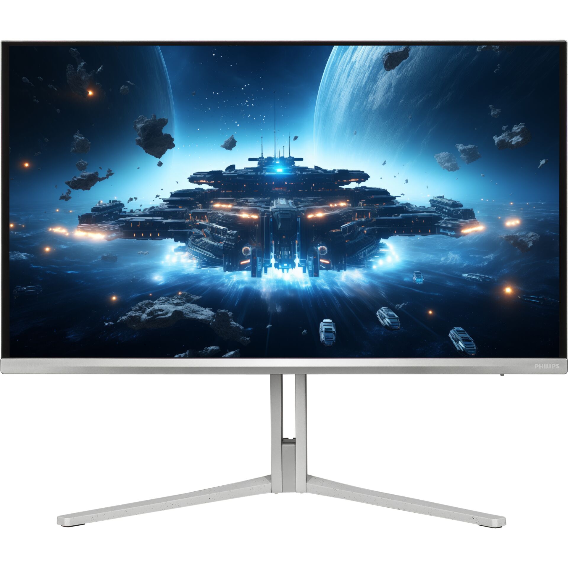 Gaming-Monitor, Ultrawide, LED-Display, Ständer, Weltraum-SciFi-Bild
