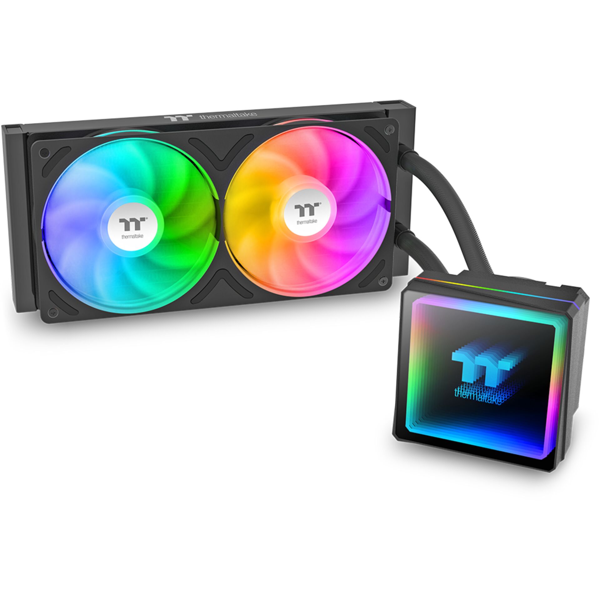 RGB-Lüfter, CPU-Kühler, Wasserkühlung, Dual-Lüfter, Radiator