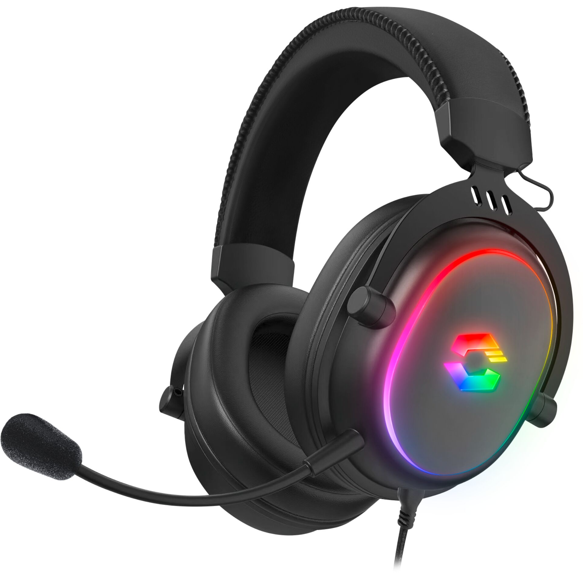 Gaming-Headset, RGB-Beleuchtung, Over-Ear, Mikrofon-Headset, Kabelgebunden