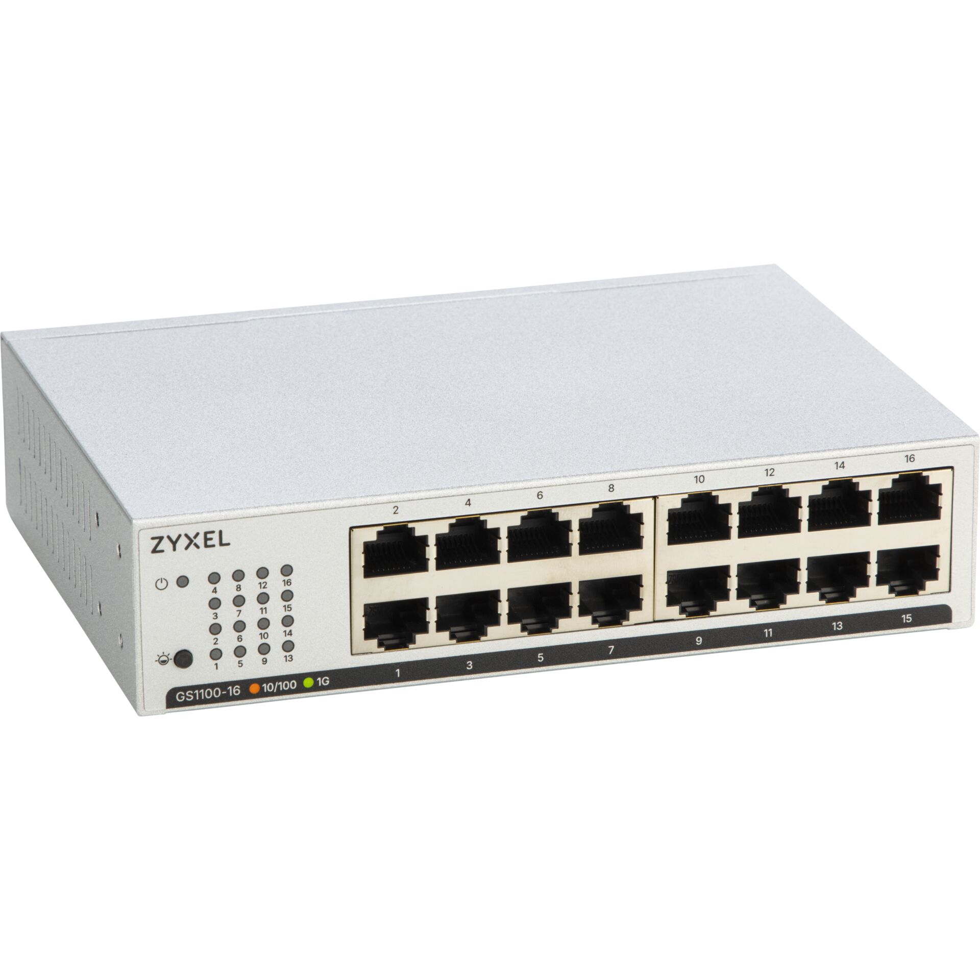 Switch, Netzwerkswitch, 16-Port, RJ45, PoE nicht vorhanden