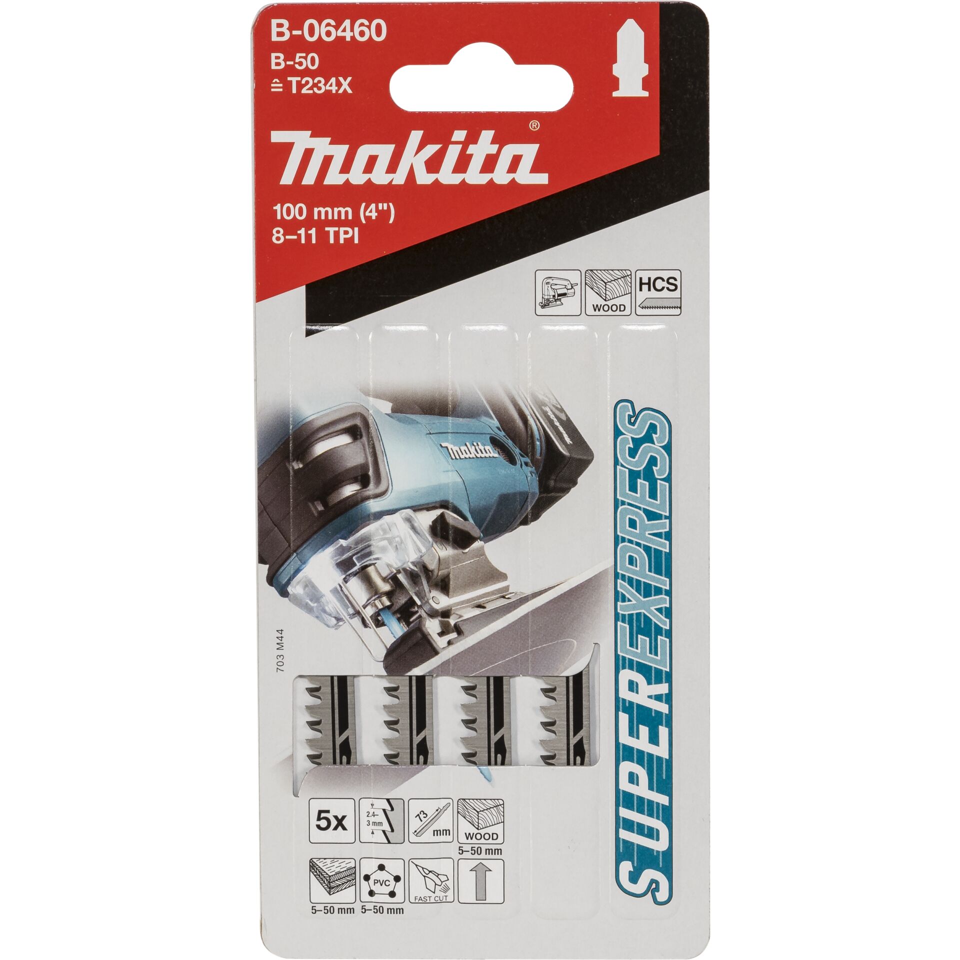 Makita B-06460  Jigsaw Blade   B-50 Wood 5pcs