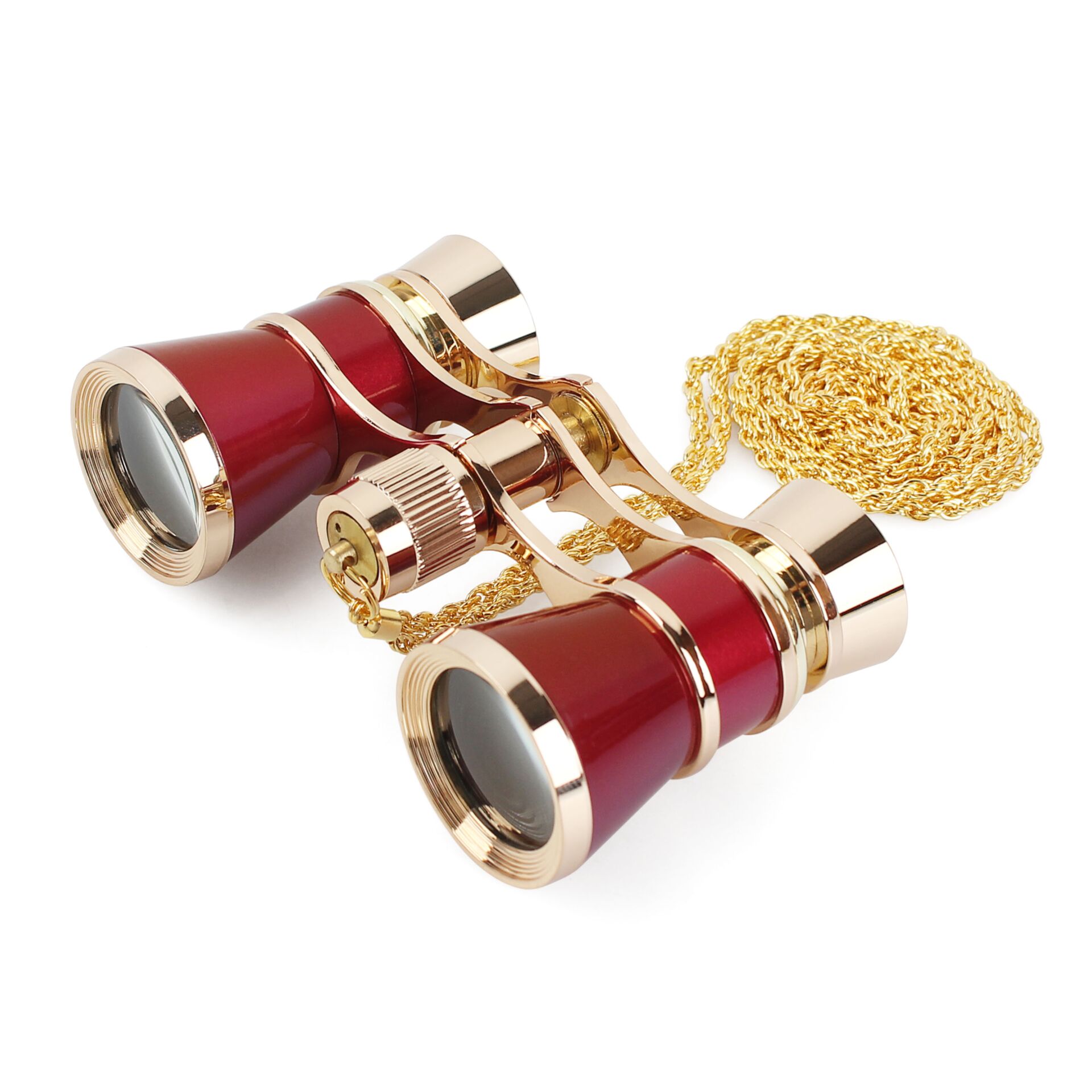 Fernglas, Kompakt, Goldfarben, Lederoptik, Schmuck-Optik