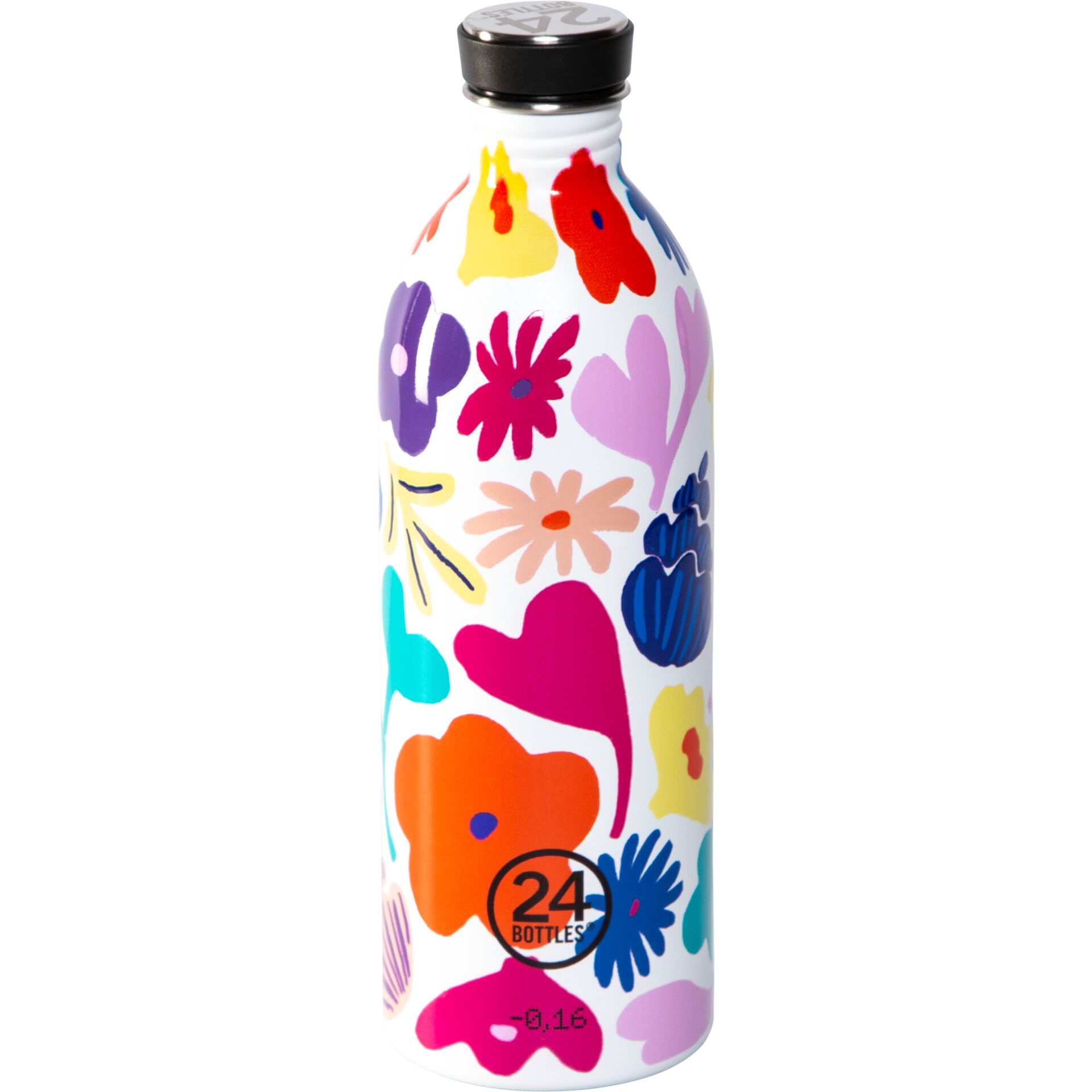 aluminiumflasche, wasserflasche, blumendesign, farbenfroh, bpa-frei