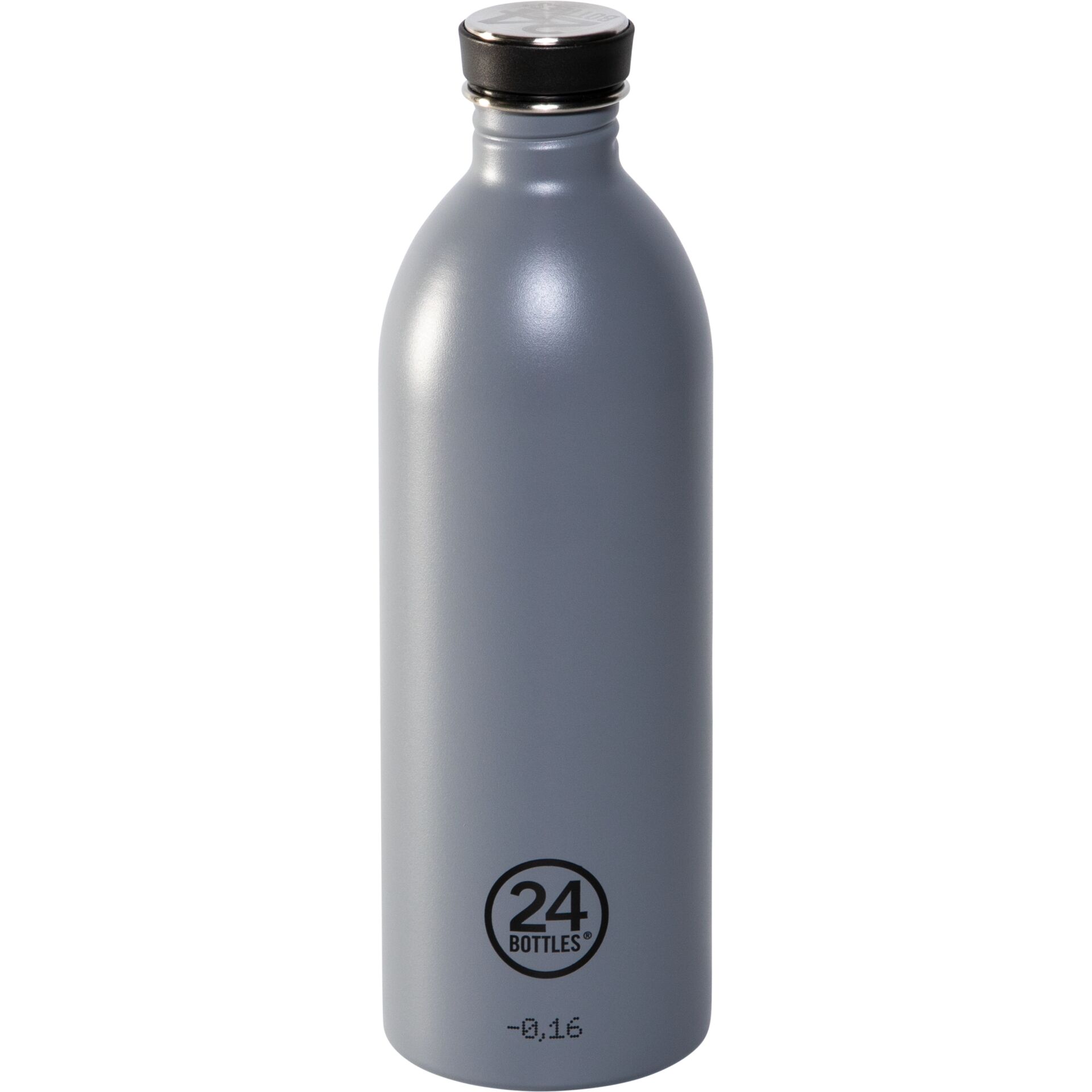 Aluminiumflasche, Trinkflasche, grau, Silikonverschluss, 24 Bottles