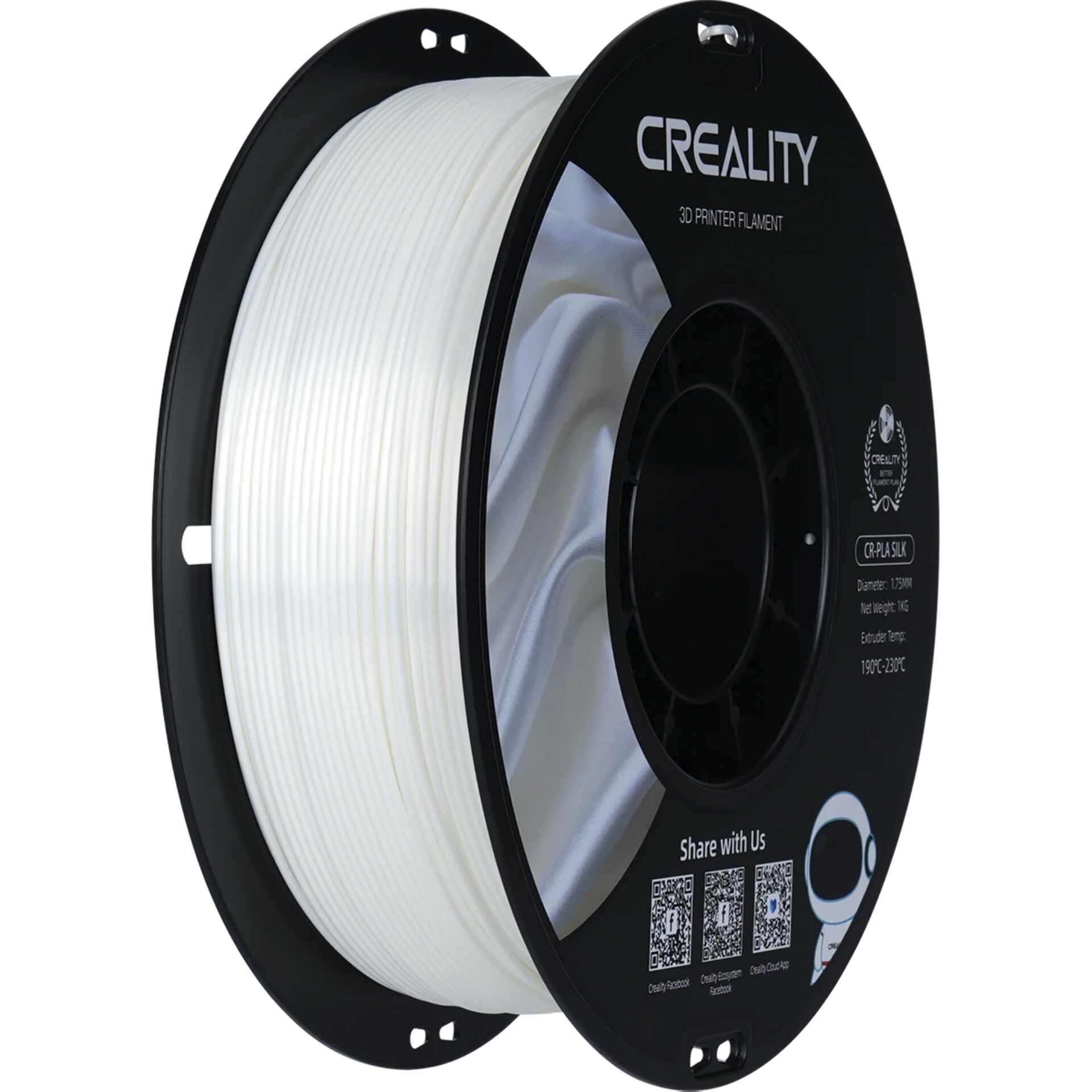 3D-Druck Filament, PLA Filament, Weiß, Spule, Druckmaterial