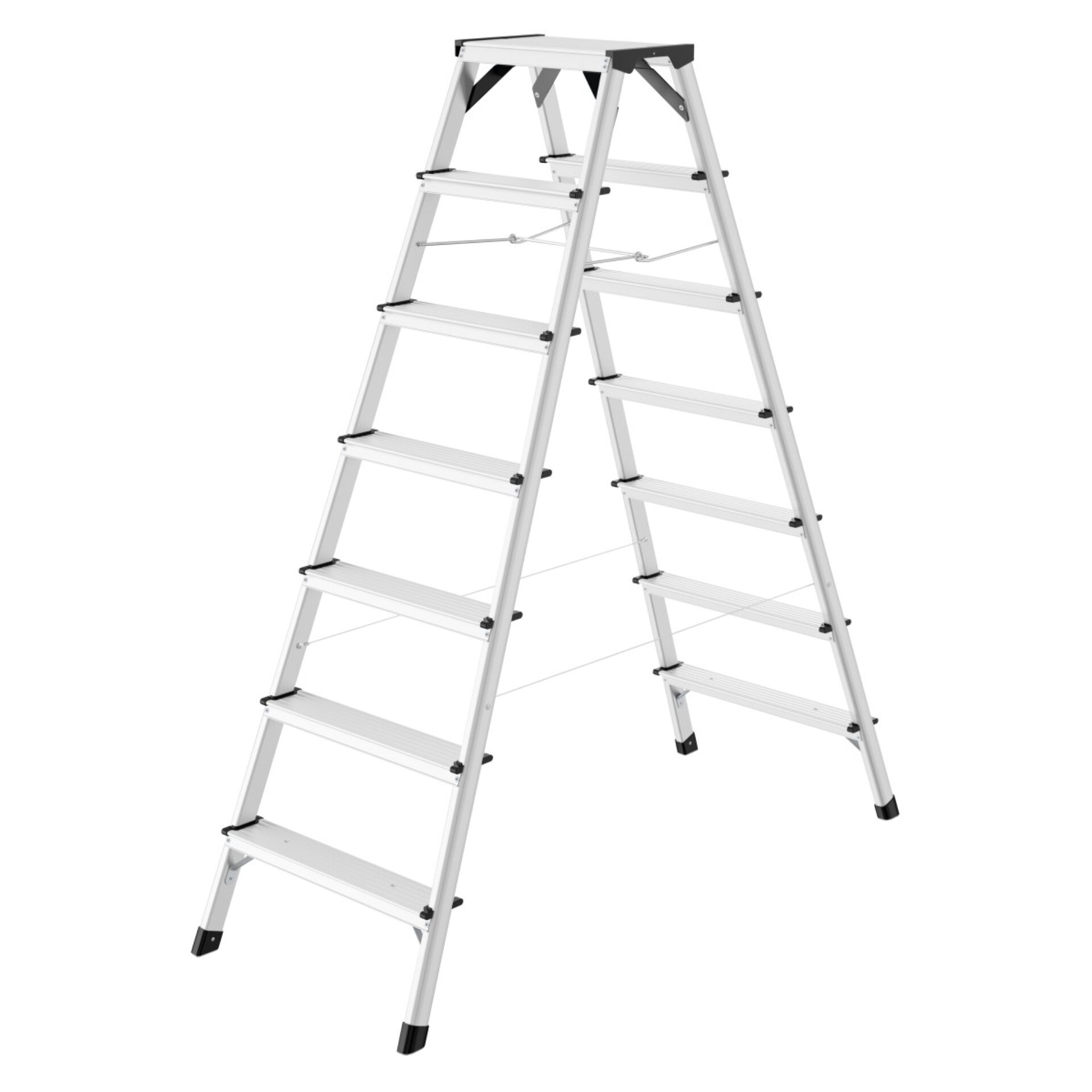 Leiterstufe, Leiter, Aluminium, Stufen, Schwarzweiß