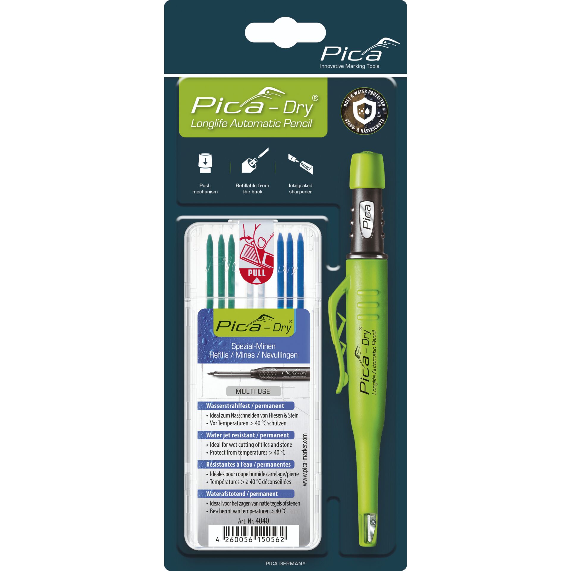 Pica DRY Bundle with 1x Marker +  1x Refills No. 4040