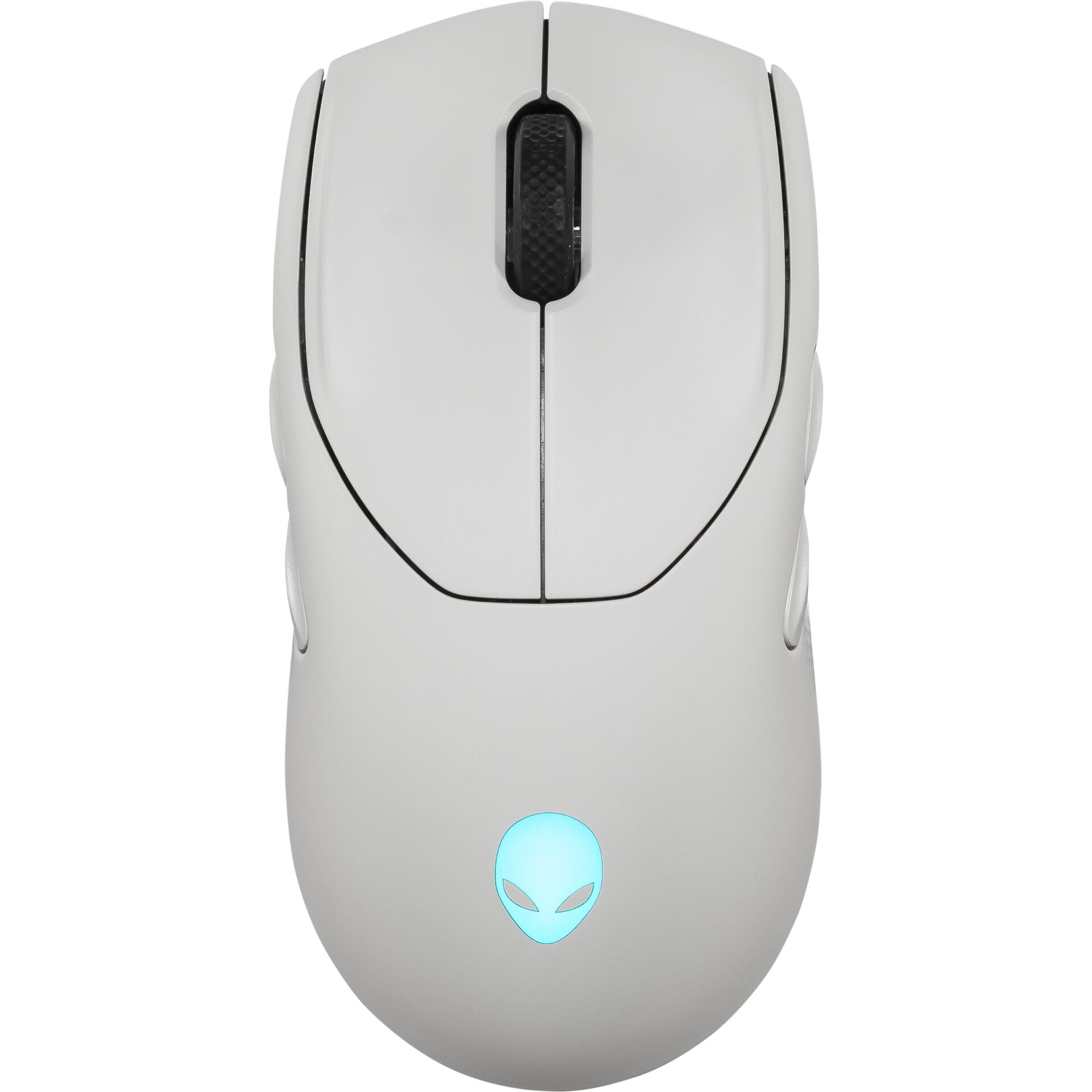 Computer-Maus, Drahtlose-Maus, Weiß, RGB-Beleuchtung, Alien-Logo