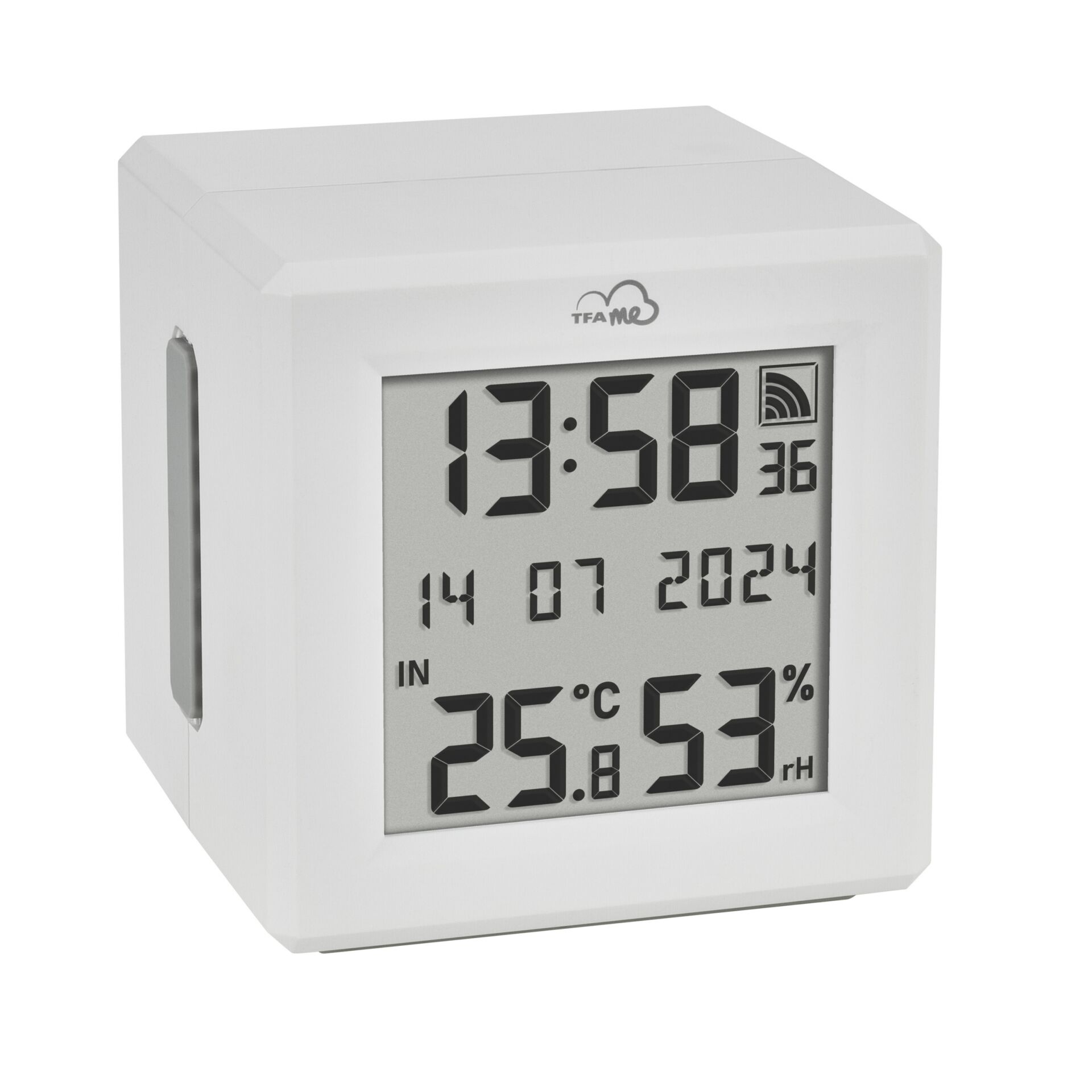 digital clock, lcd display, wetterstation, weiße kuhlschrankwürfel, multifunktionaler tischuhr