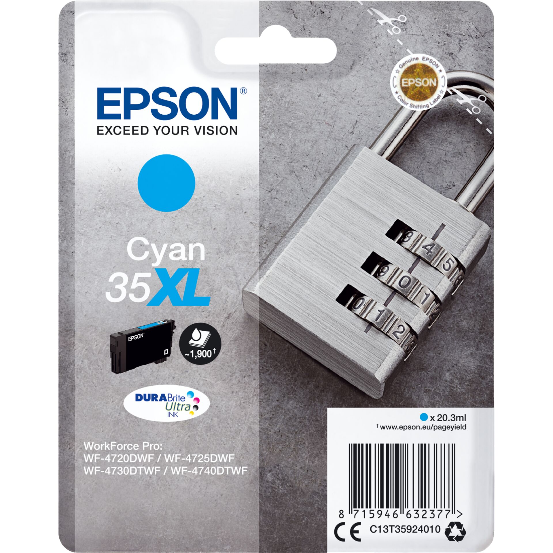 Epson ink cartridge cyan  DURABrite Ultra Ink 35 XL T 3592