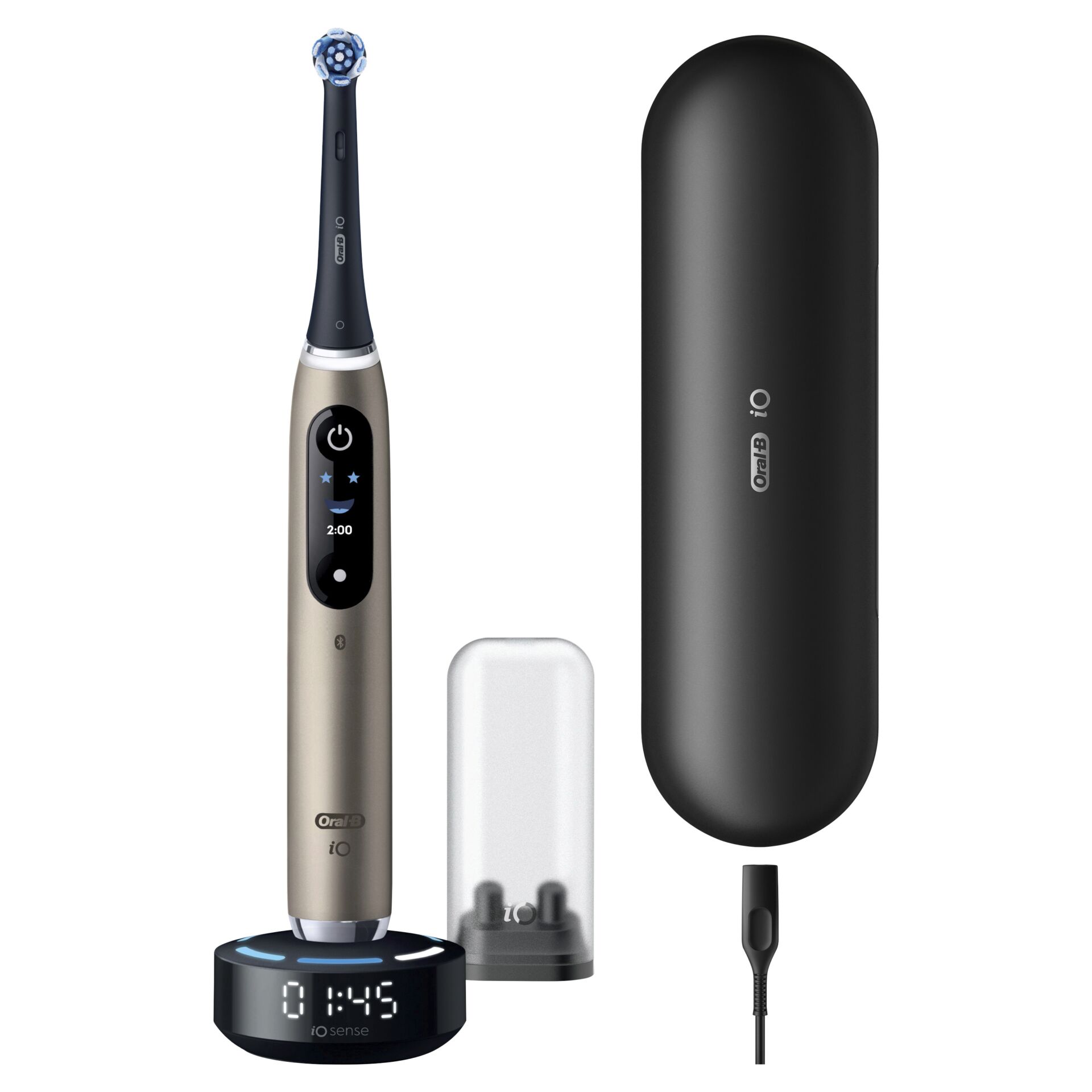 Elektrischer Zahnbürstenkopf, Schallzahnbürste, Bluetooth, Ladebasis, Aufbewahrungsbox