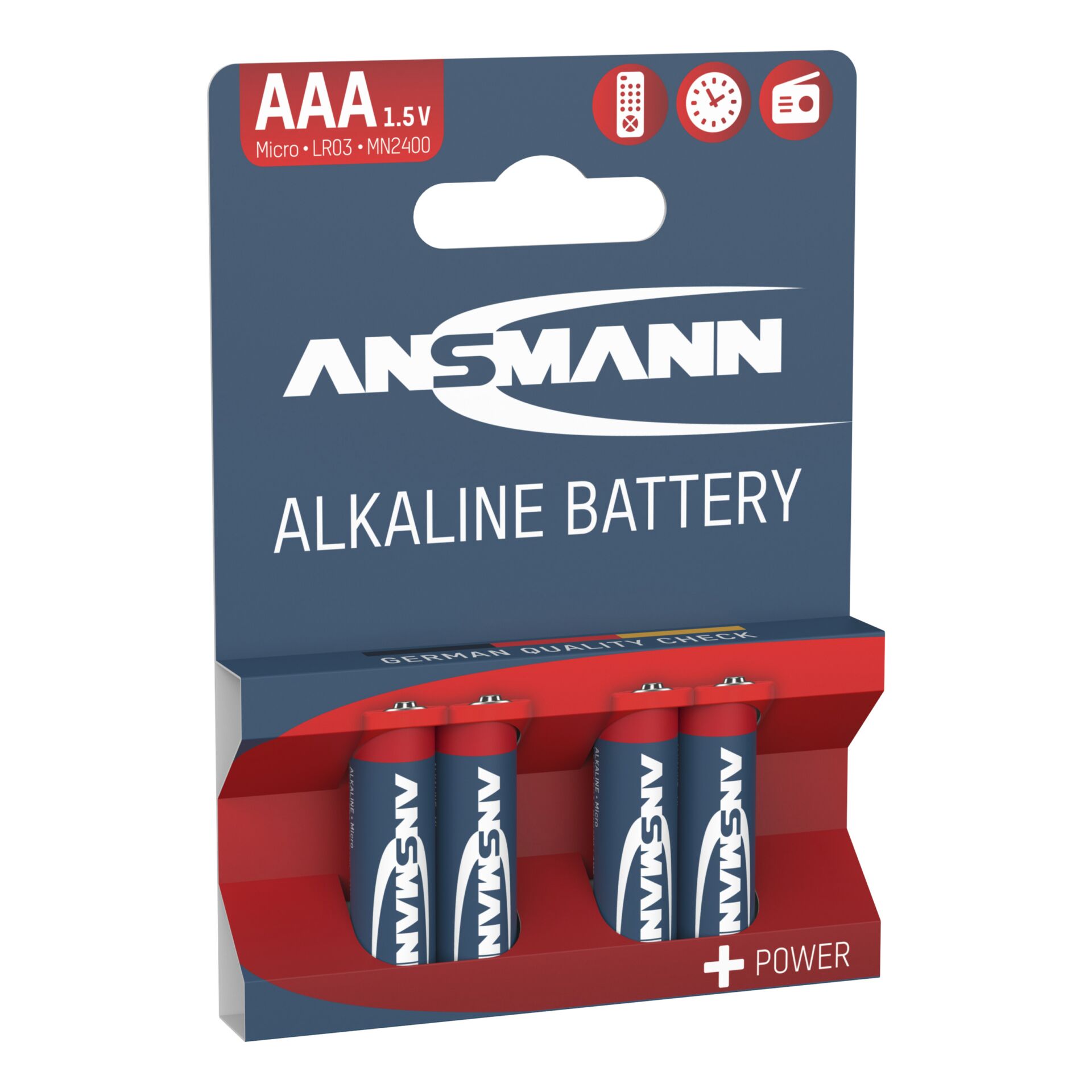 1x4 Ansmann Alkaline Micro AAA  LR 03 red-line