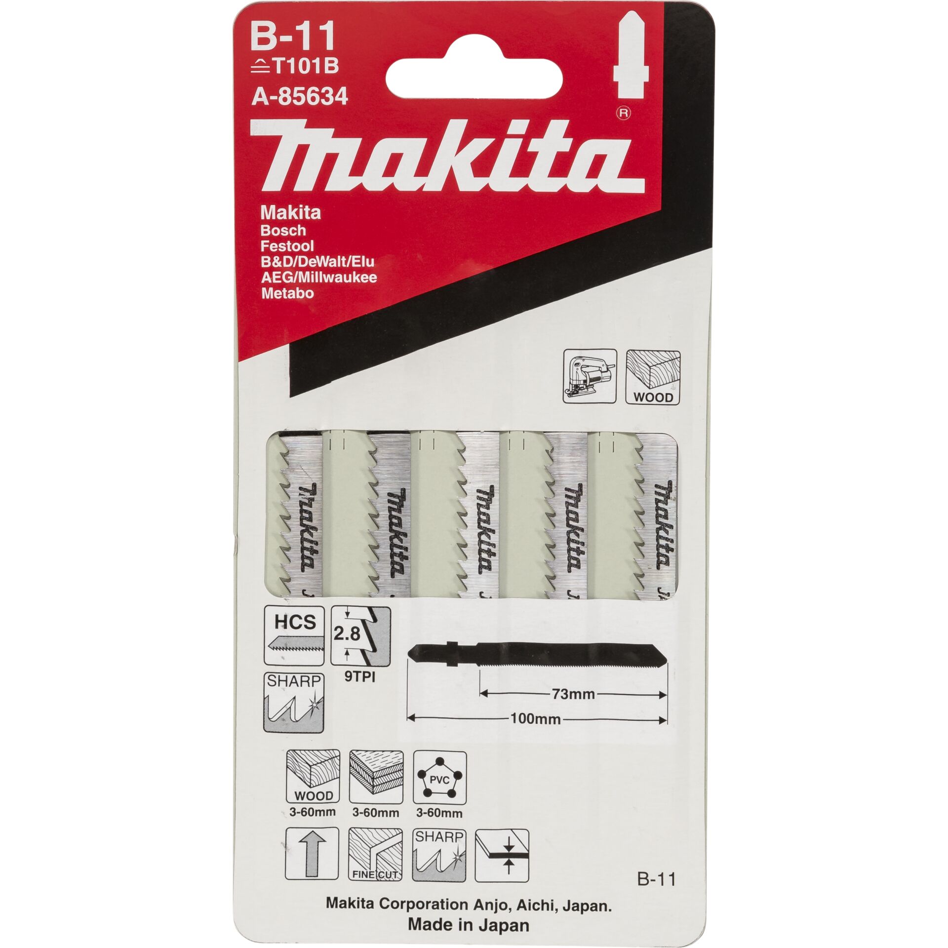 Makita A-85634  Jigsaw Blade   B-11