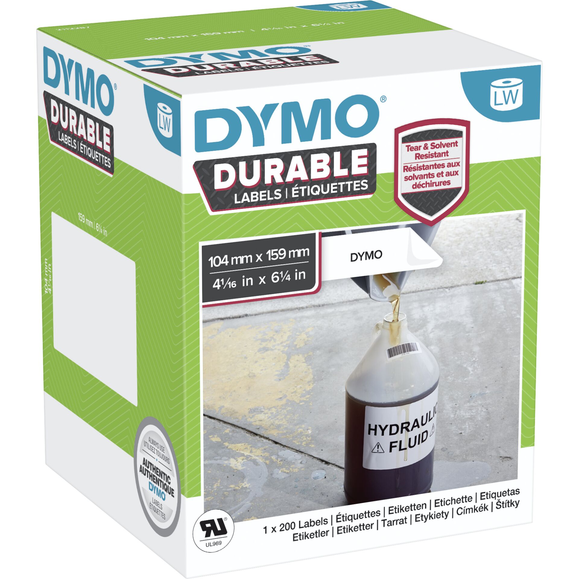 Dymo LW Durable  104 x 159 mm 1x 200 pcs