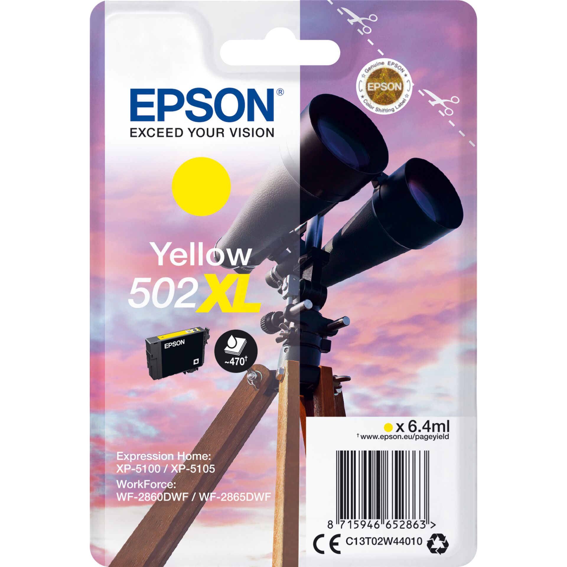 Epson ink cartridge yellow  502 XL                    T 02W4