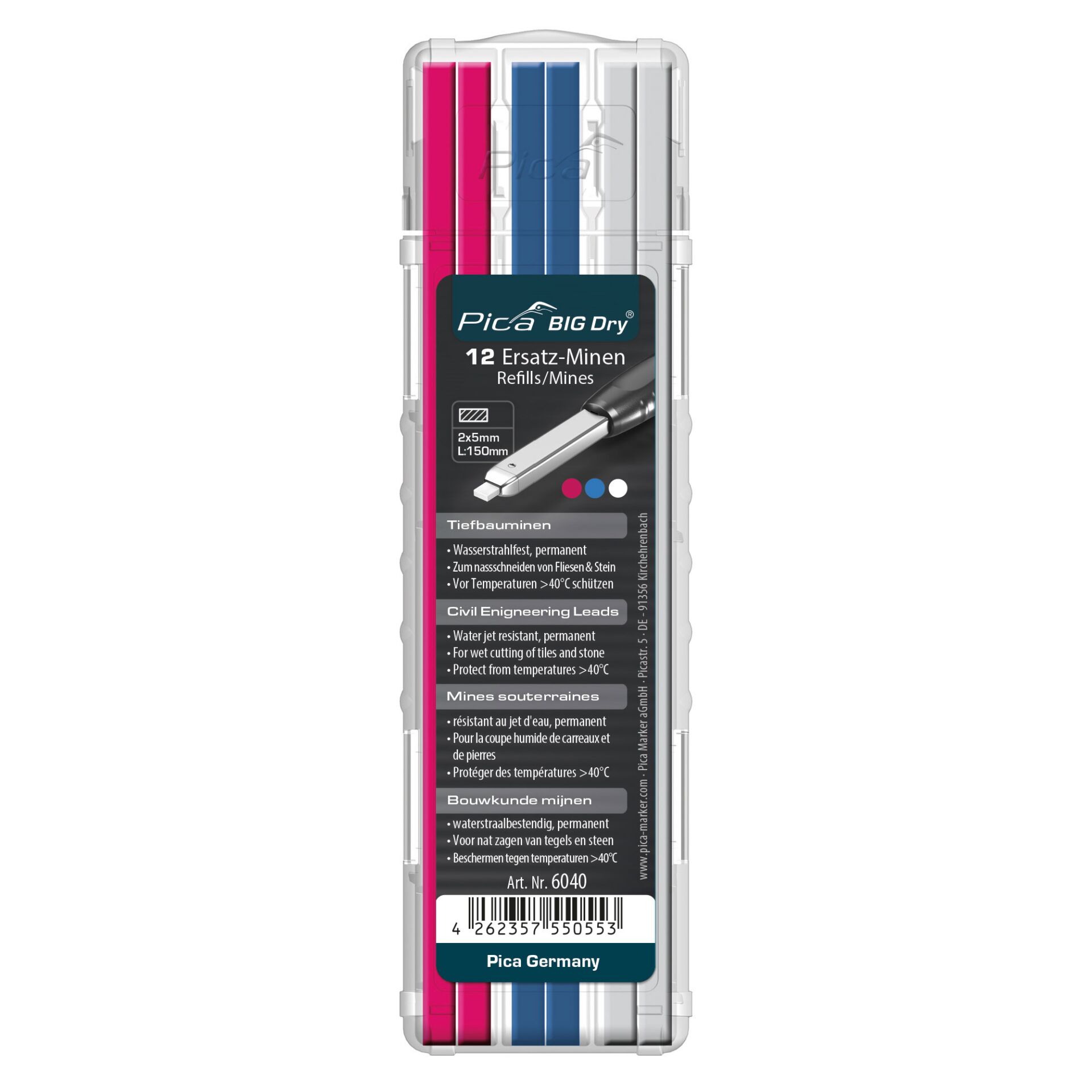 Pica BIG DRY Refills  Civil Engineering assorted