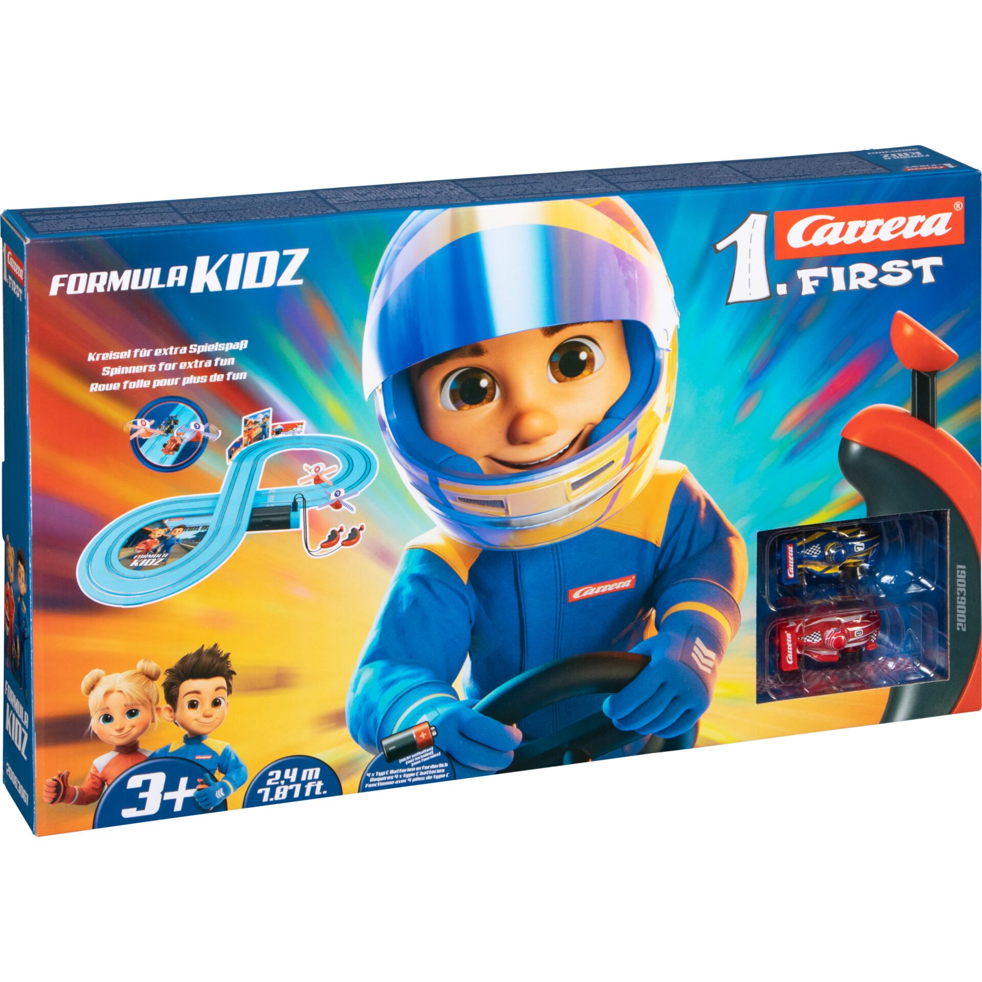 Kidz Formel Auto, Rennspielzeug, Helm, Fahrerfigur, Rennauto-Set