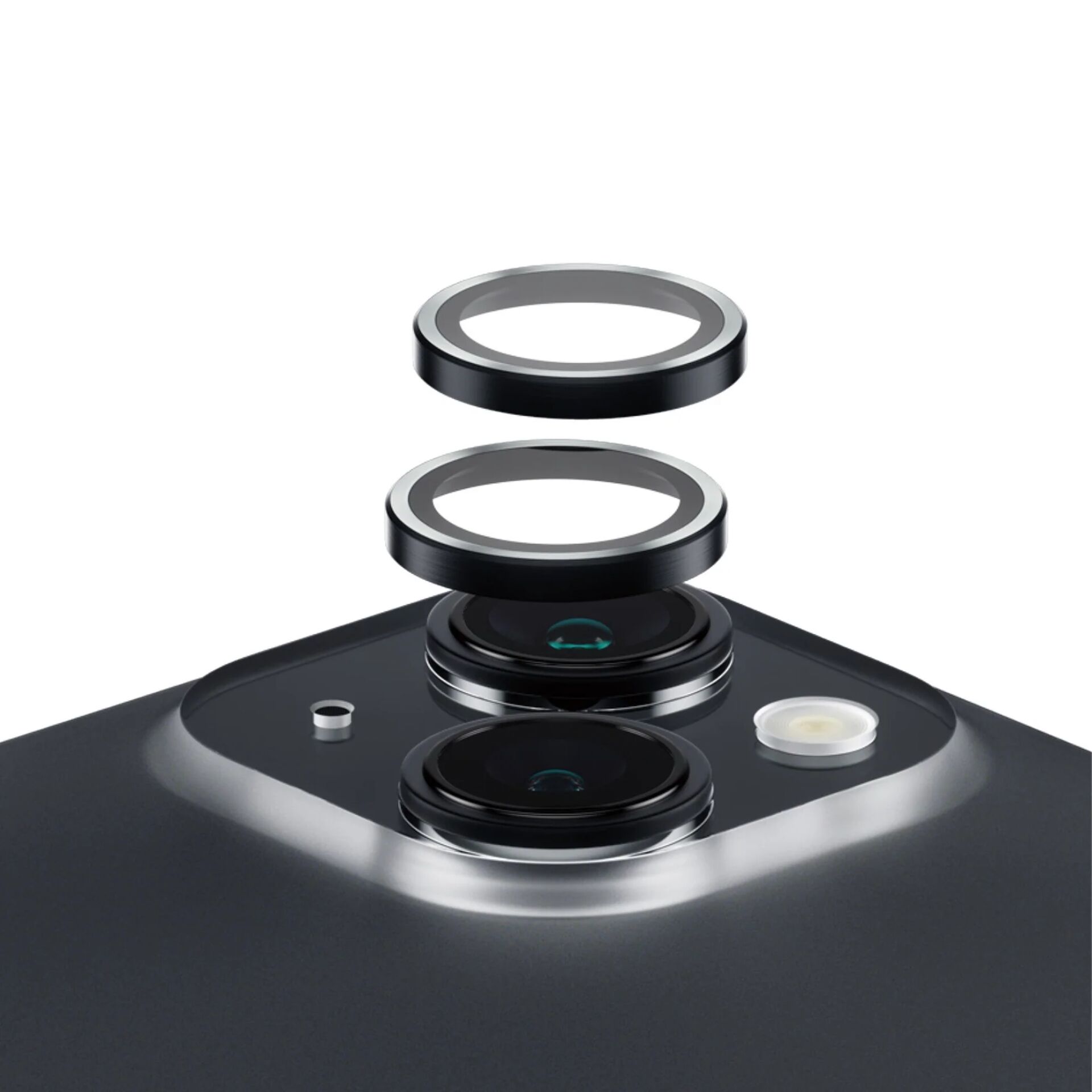 PanzerGlass Hoops Black Camera  Lens Protector iP 15 15 Plus