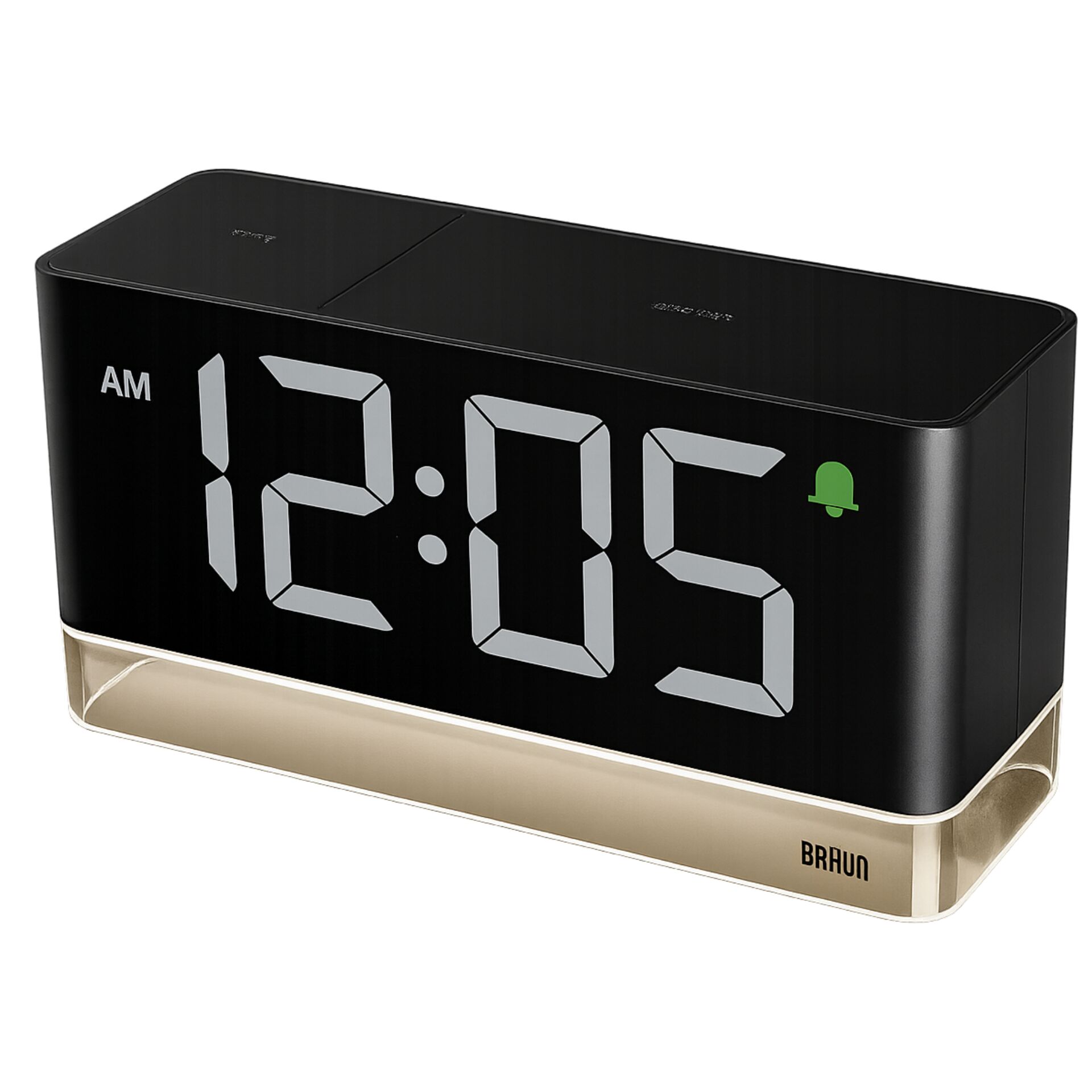 Digitaluhr, Wecker, LED-Anzeige, Schwarz-Gold, Braun