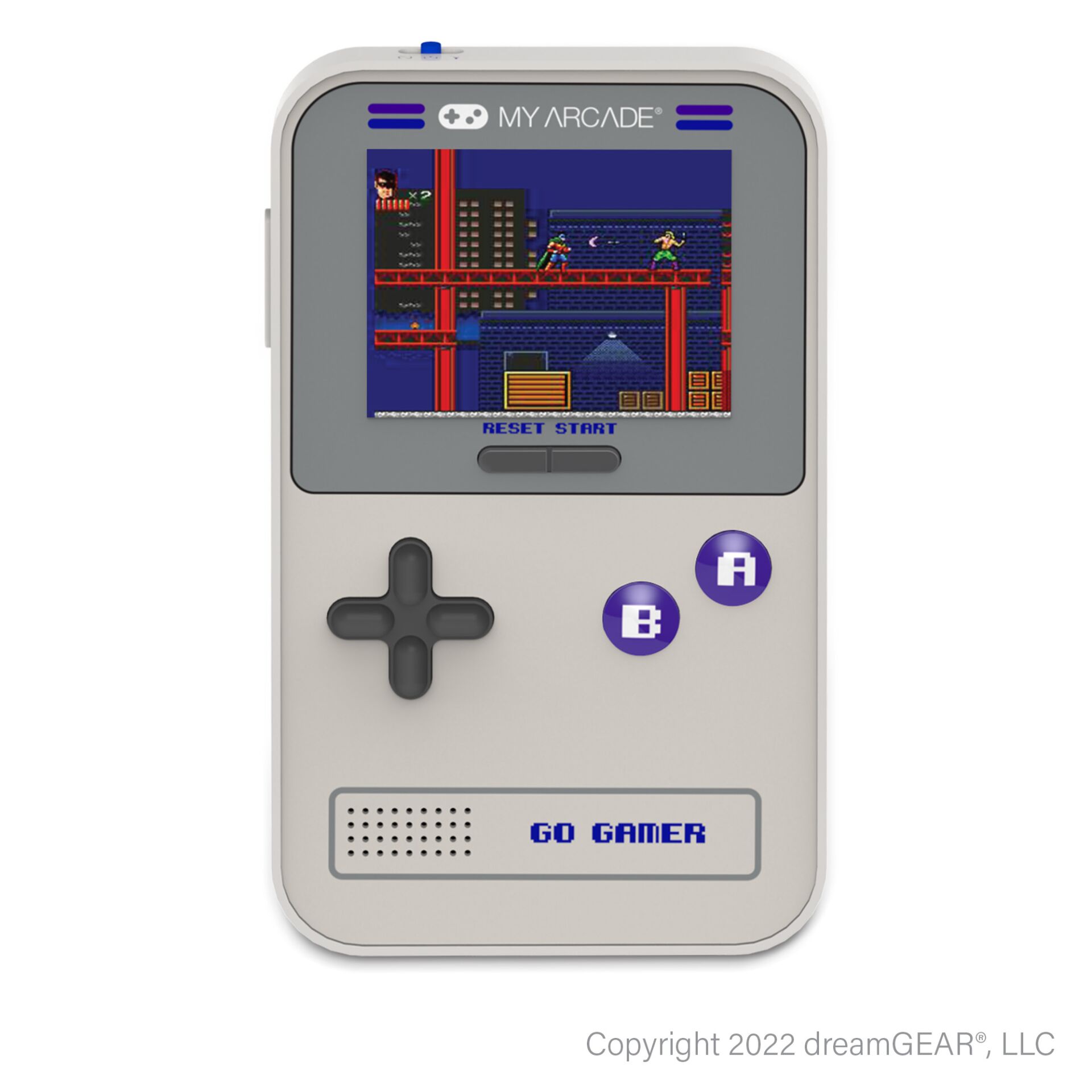handheld Konsole, Retro-Handheld, Pixel-Spiel, Go-Gamer, integrierter Bildschirm
