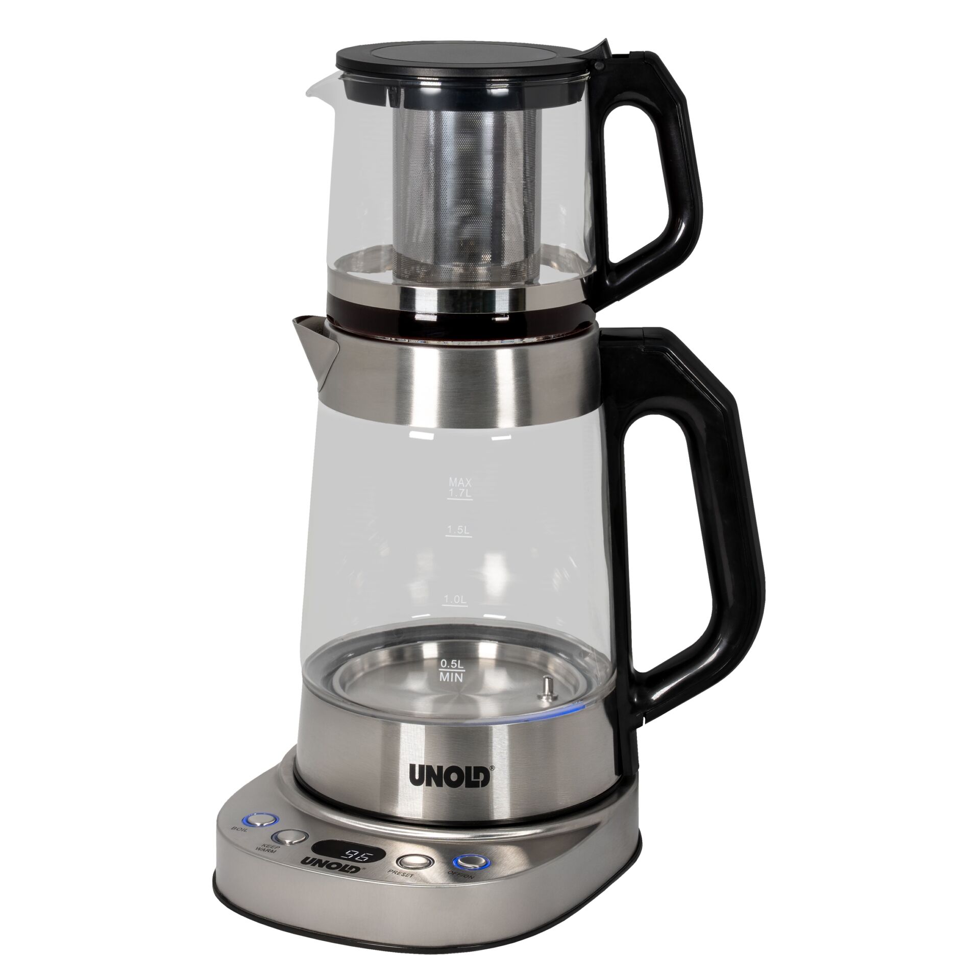 Kaffeemaschine, Glasbehälter, Edelstahl, Dampffilter, Elektrisch