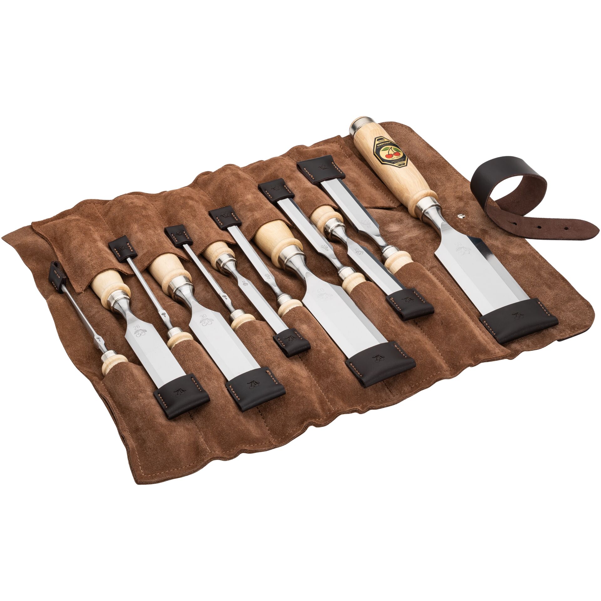 Messerklingen, Schneidplatten, Messerset, Holzgriff, Aufrollrolle