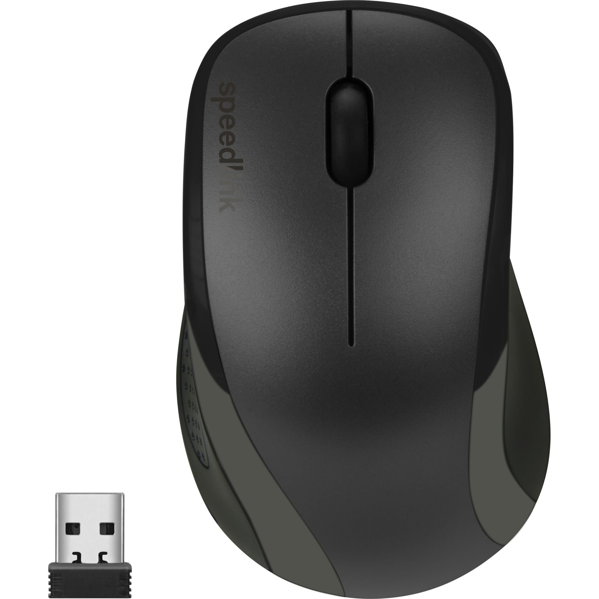 Maus, Drahtlos, USB, optisch, schwarz
