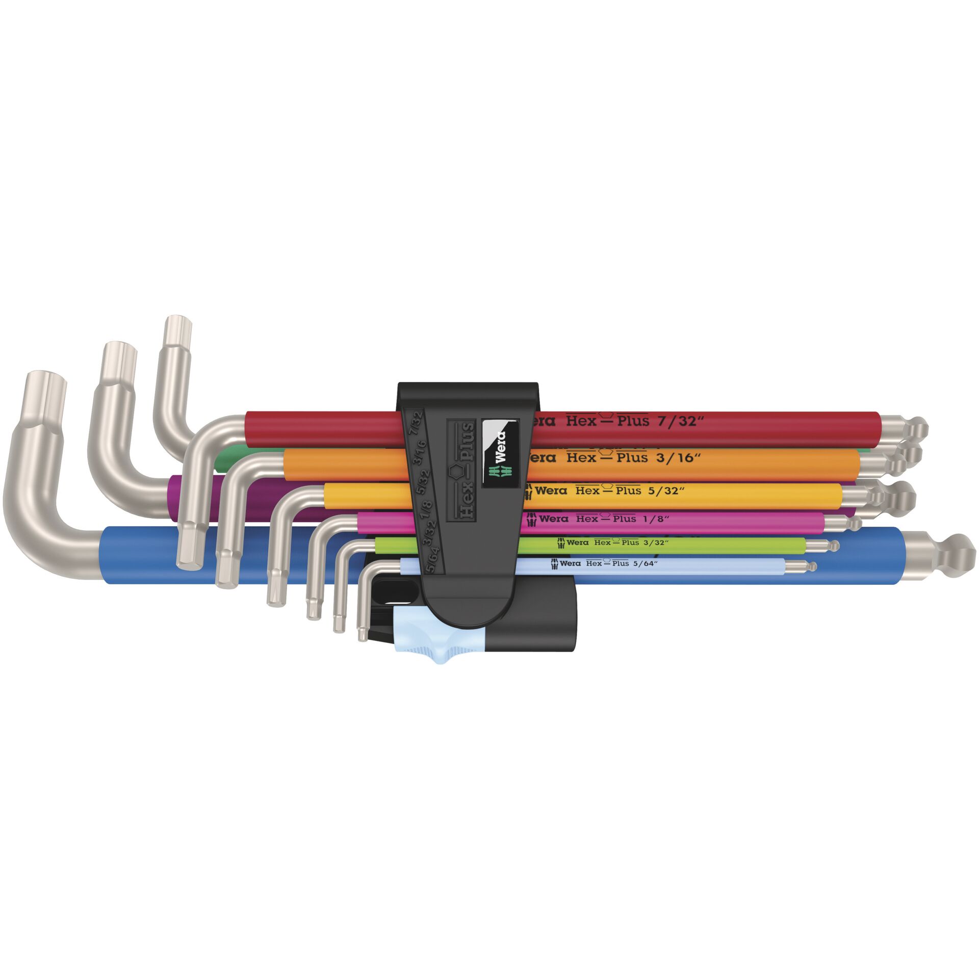 Wera 3950/9 Hex-Plus Multicolour  Imperial Stainless 1