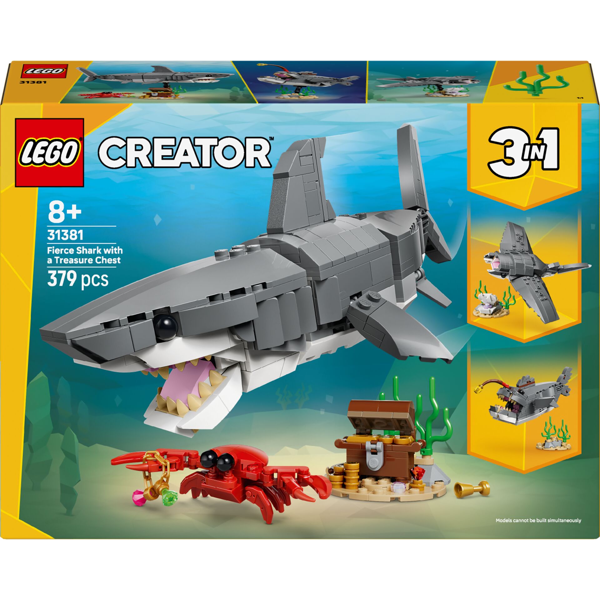 Hai, Hammerhai, Schiffsbaustein, LEGO Creator 3in1, Unterwasserwelt