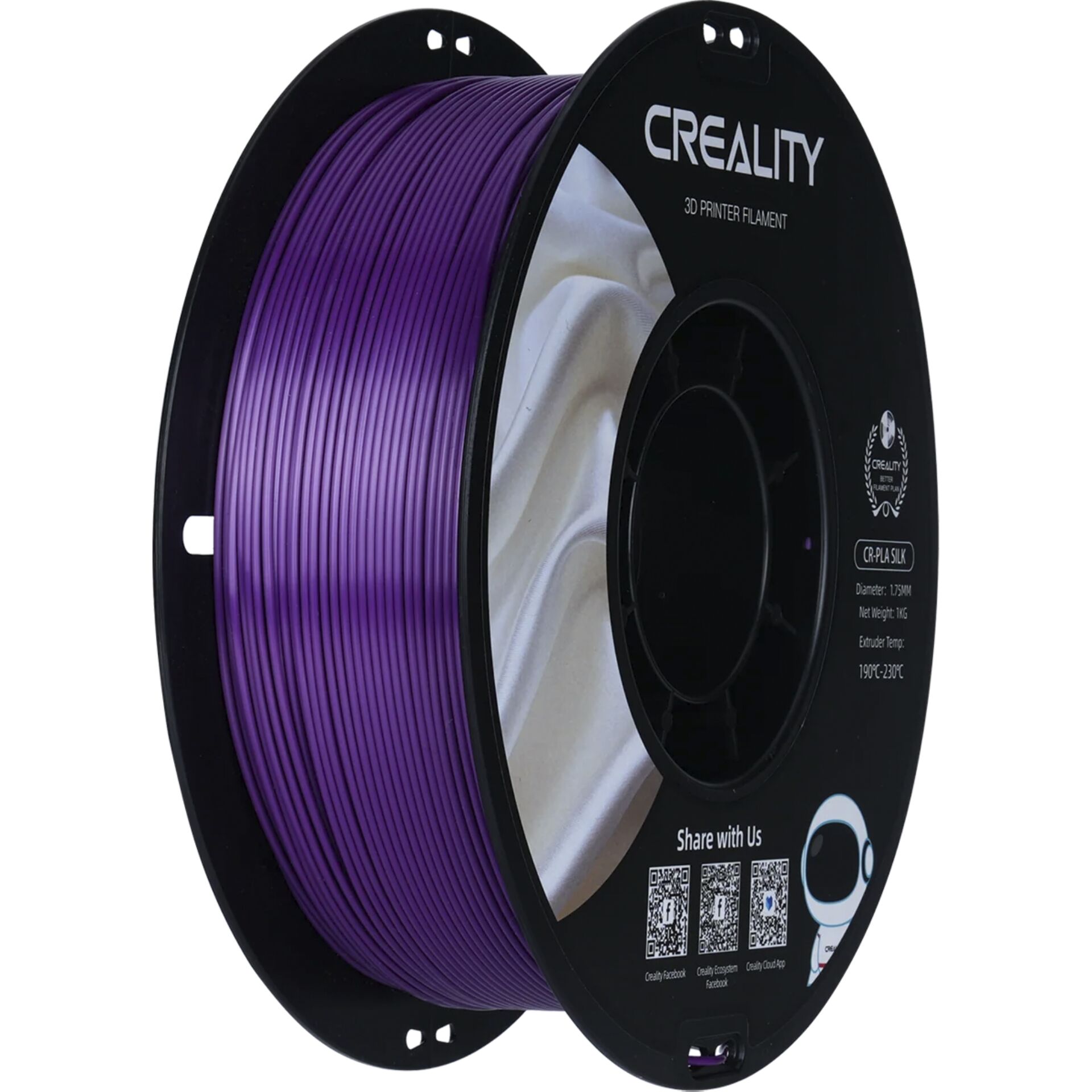 3D-Druck-Filament, Filamentspule, Lila Filament, PLA/unspecified, Spulenrolle