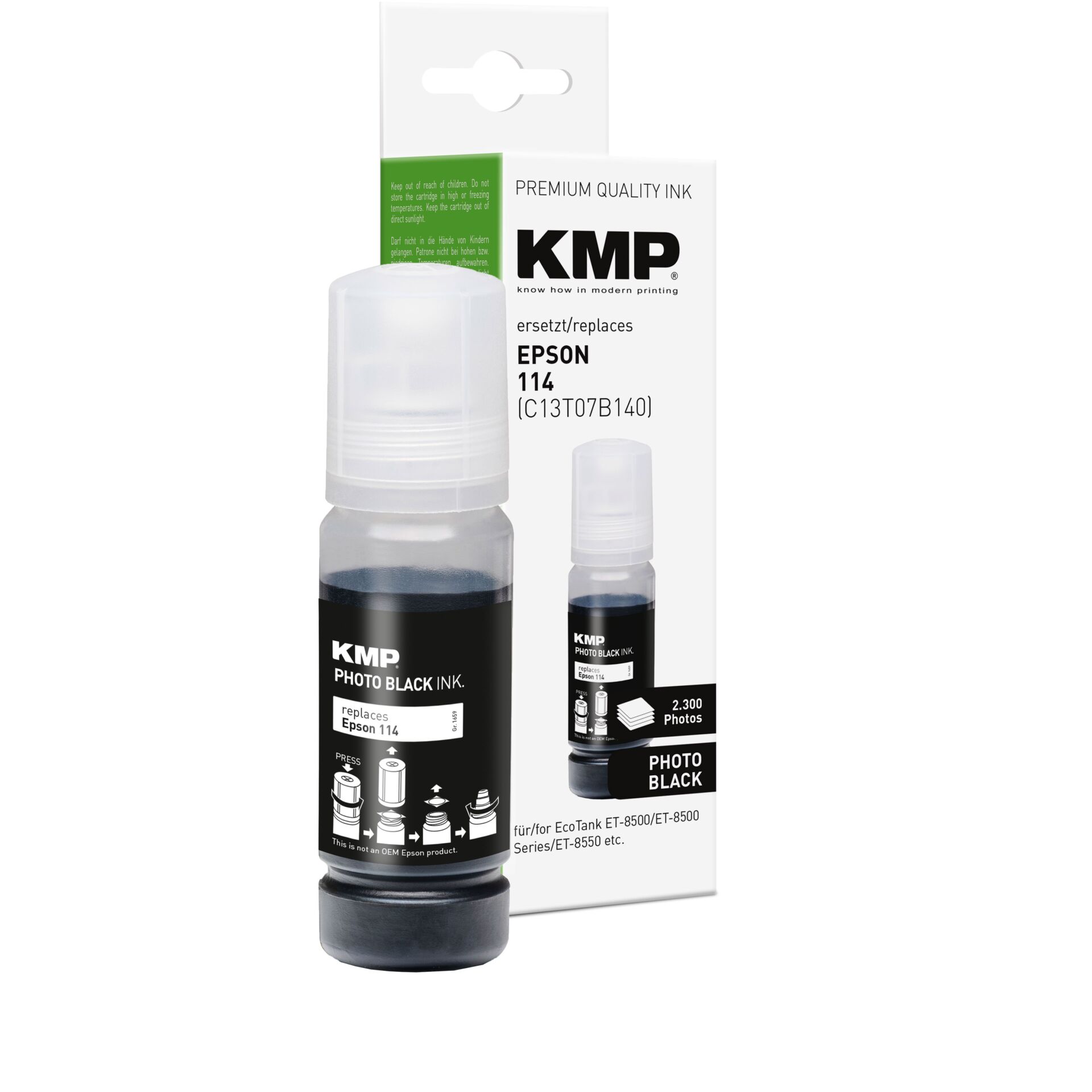 Tinte, Drucker-Tinte, Epson-Ersetzt, Schwarz-Tinte, Flasche